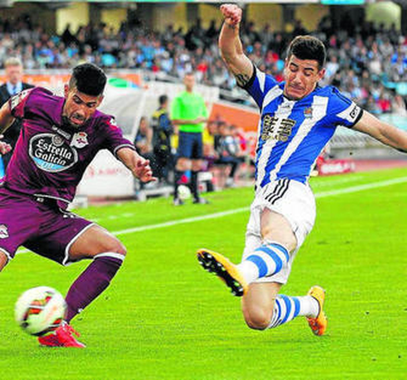 El partido que disputaron la temporada pasada el Deportivo y la Real Sociedad.