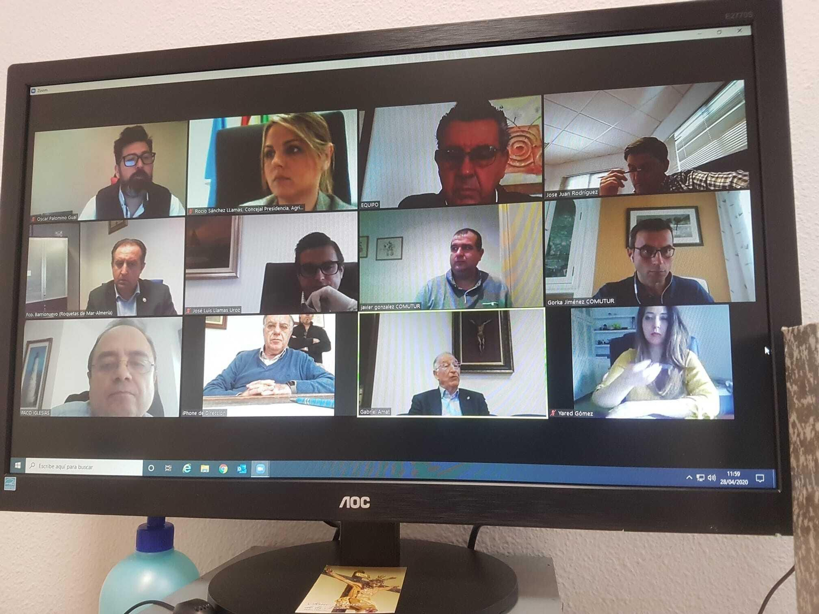 Reunión telemática con el sector turístico.