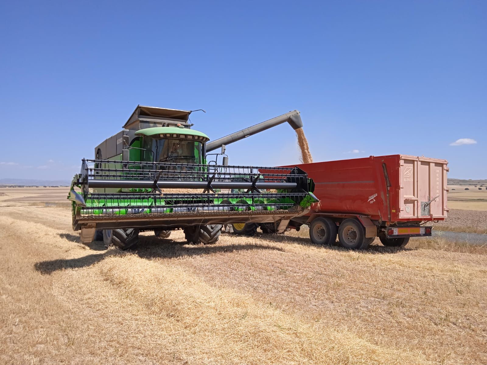 Cosechadora de cereal.