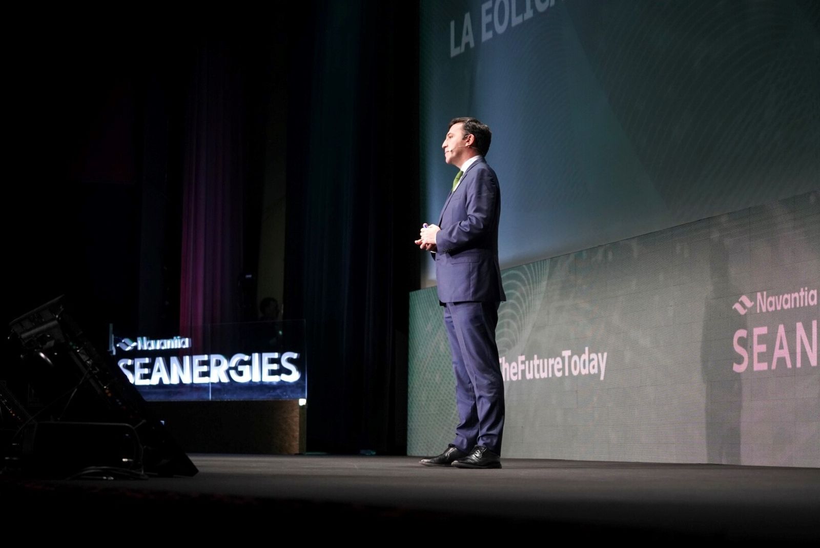 El presidente de Navantia, Ricardo Domínguez, en la clausura de la jornada que ha tenido lugar en Madrid.