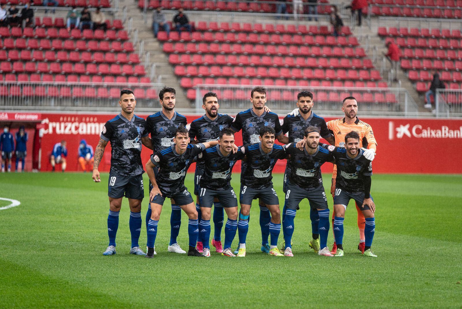 Once inicial que sacó Alberto Gallego en el último partido disputado del Recre, su visita al Sevilla C.