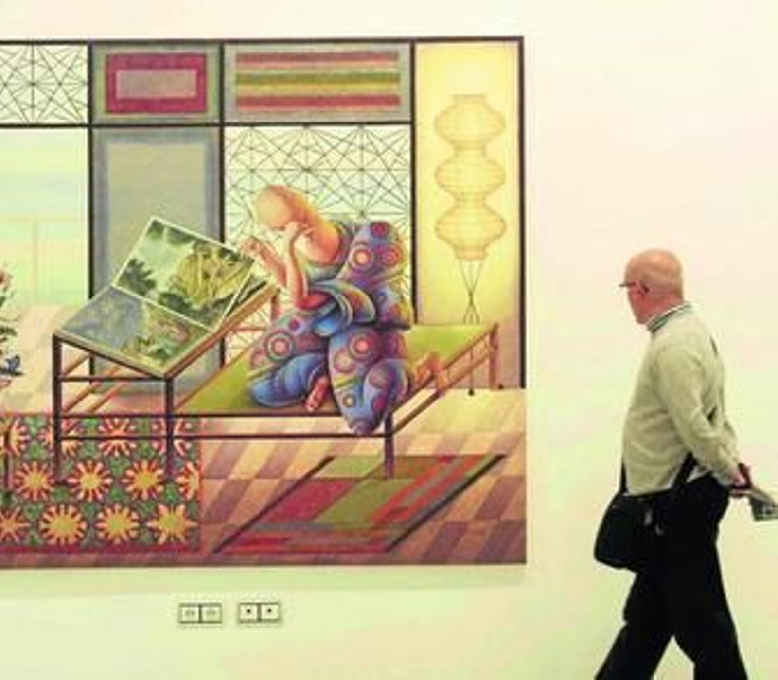 Una de las obras expuestas en el Palacio de la Madraza.