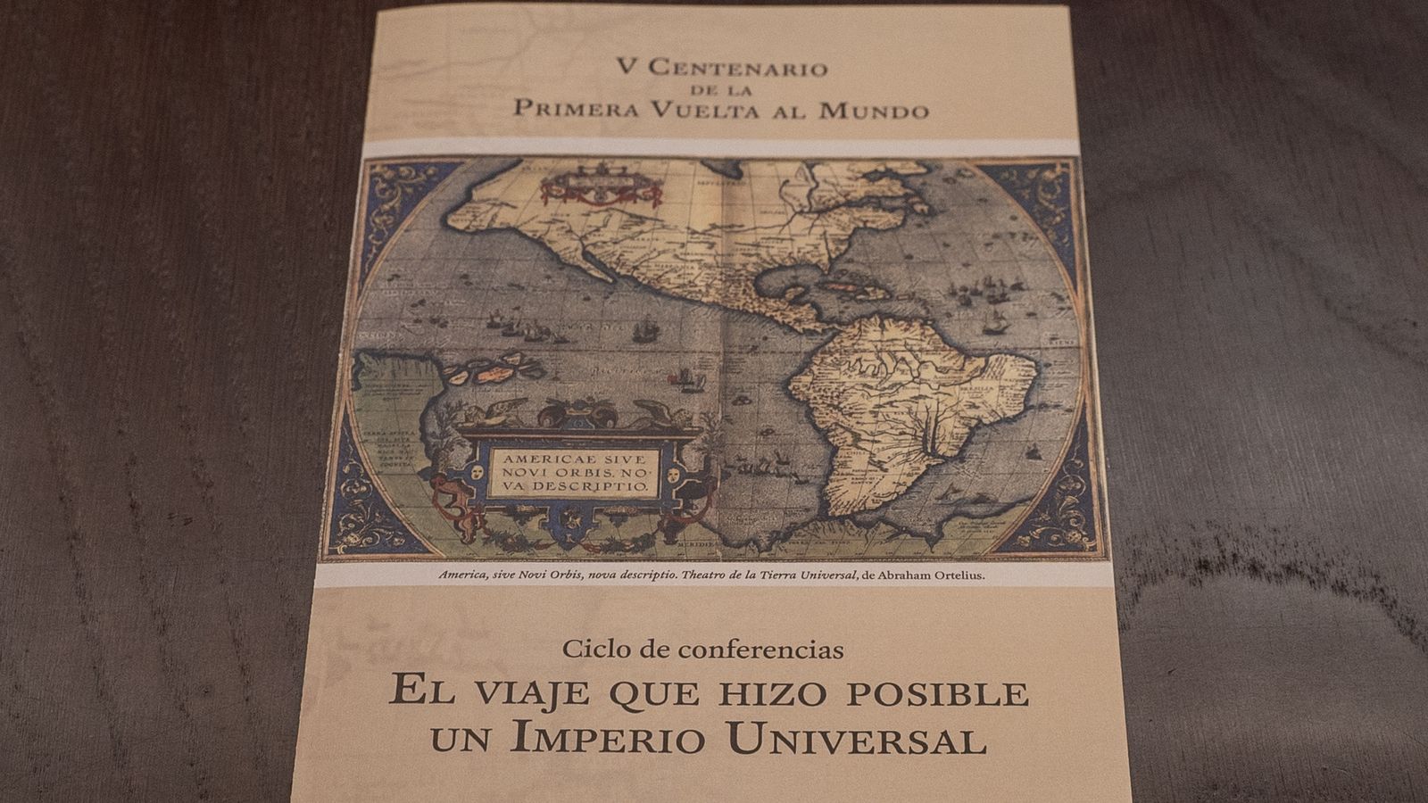 Programa del ciclo de conferencias homenaje al V Centenario de la Primera Vuelta al Mundo.