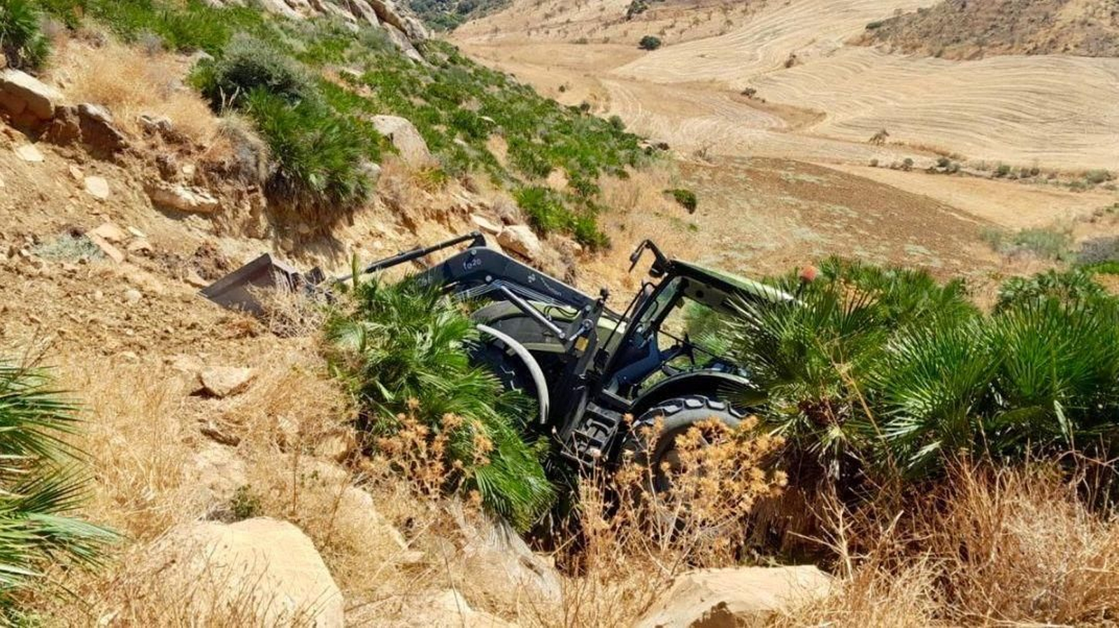 Accidente de tractor en  Álora