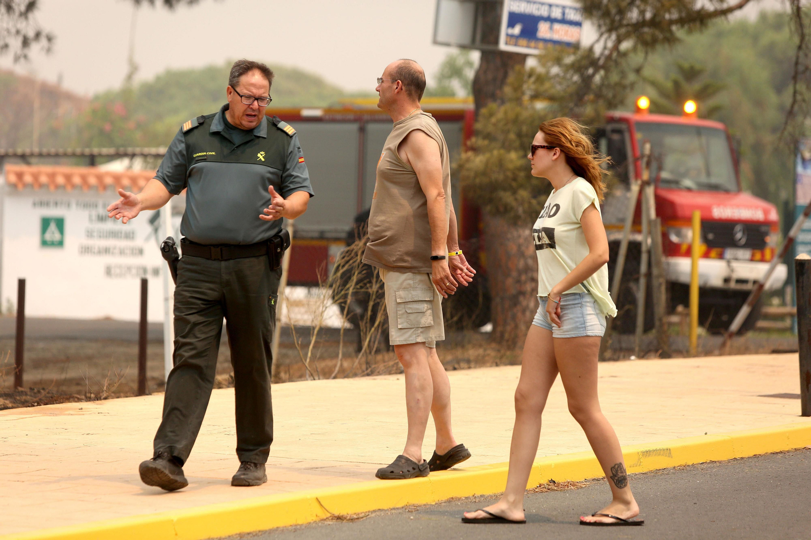 Las consecuencias del incendio en Mazagón