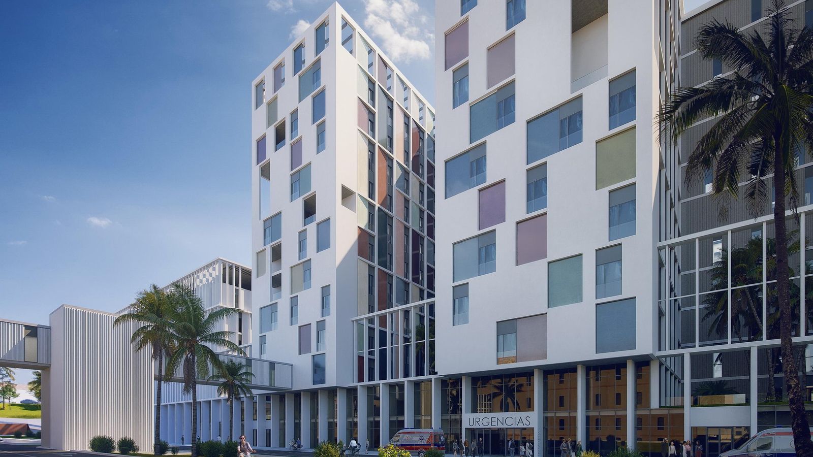 Uno de los laterales del edificio.