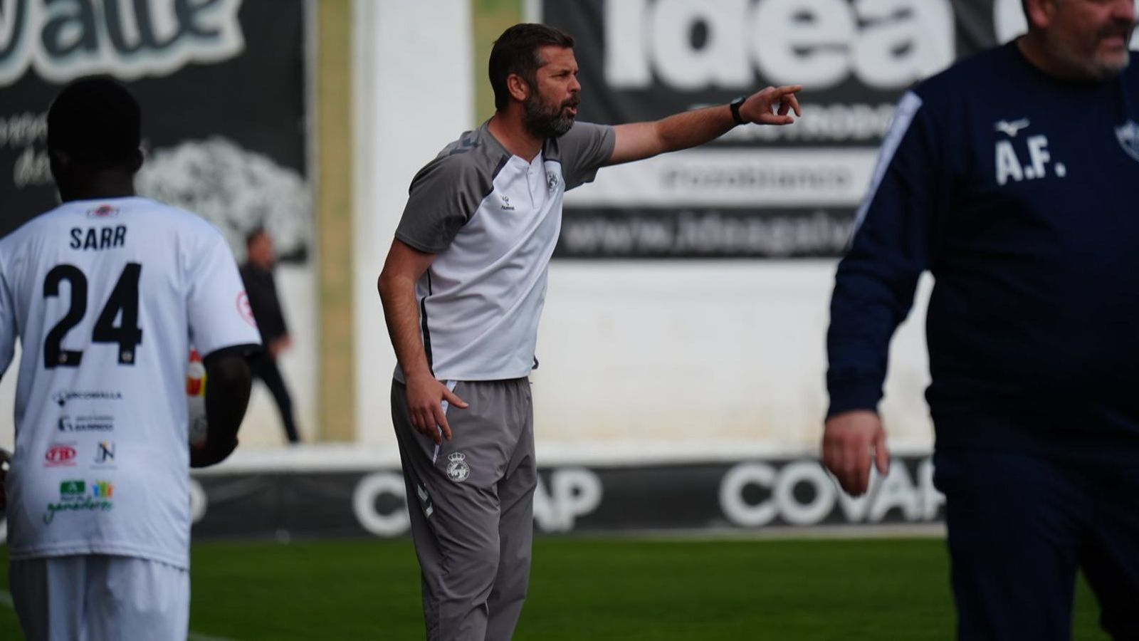 David Sánchez, entrenador de la Balona, este domingo en Pozoblanco