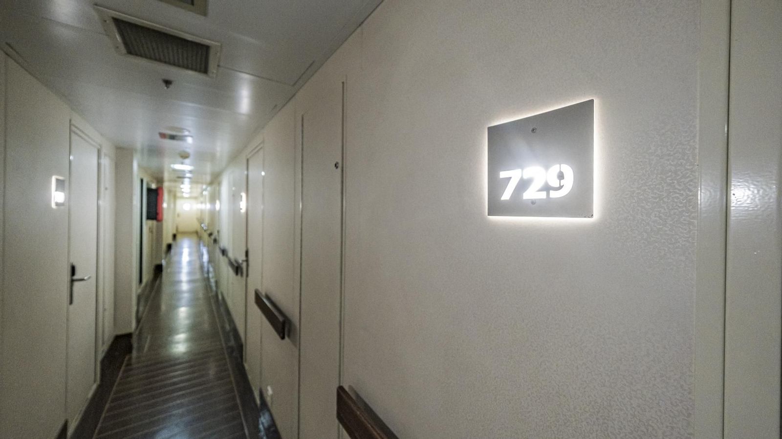 Interior del superferry 'Volcán de Tinamar'.