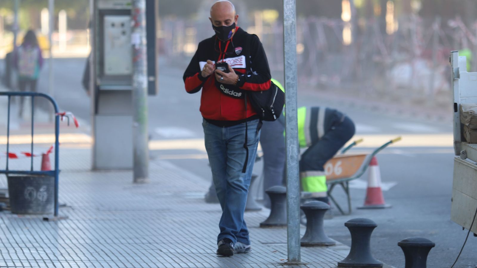 Imagen de las calles de la capital onubense durante el día de ayer.