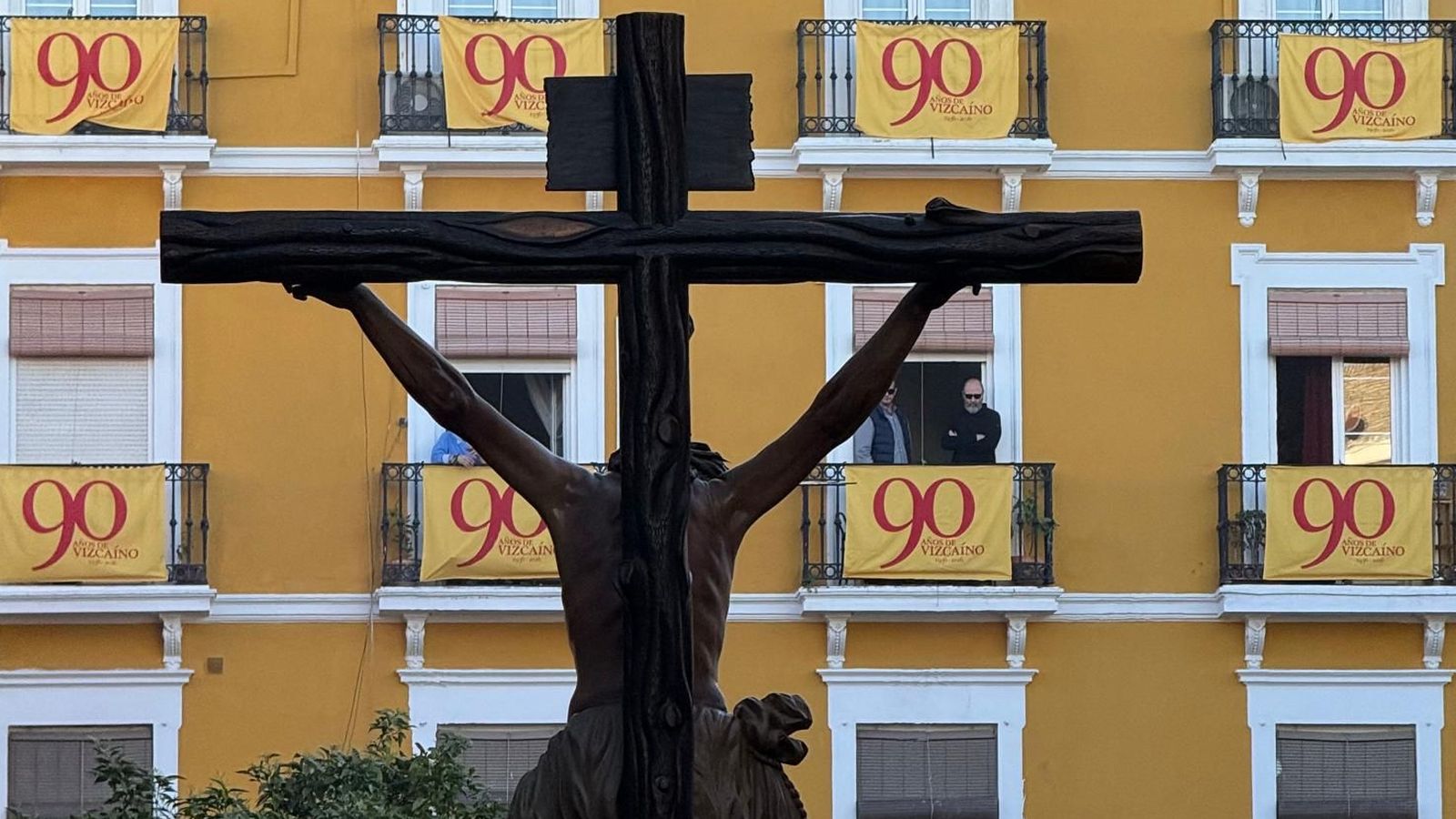 El Cristo de la Buena Muerte en el recorrido de ida a la Catedral.