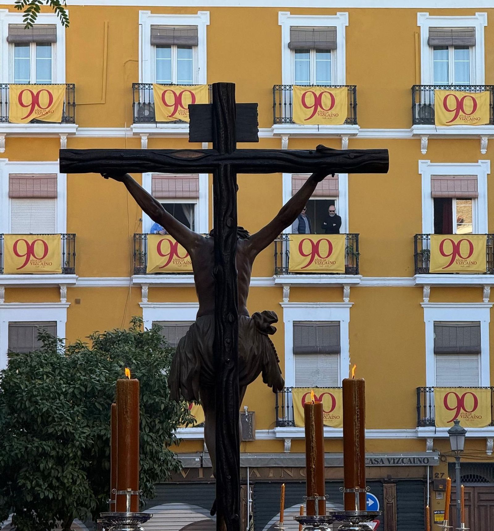 El Cristo de la Buena Muerte en el recorrido de ida a la Catedral.