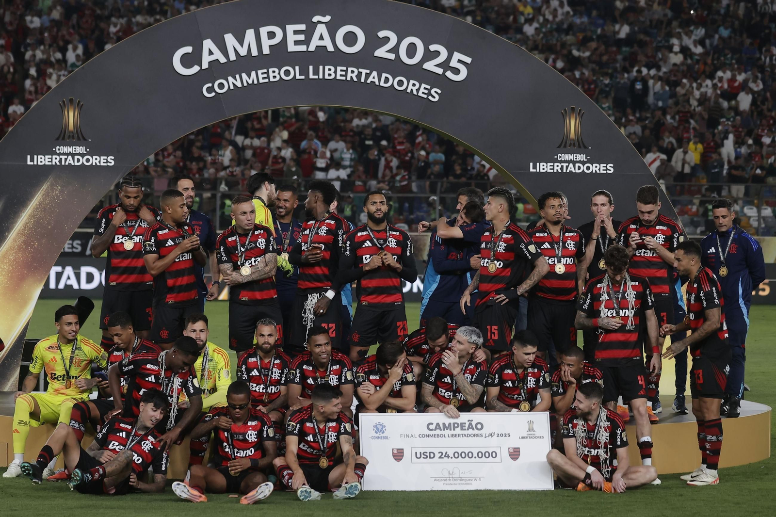 Las fotos de la final de la Copa Libertadores con triunfo de Flamengo sobre Palmeiras