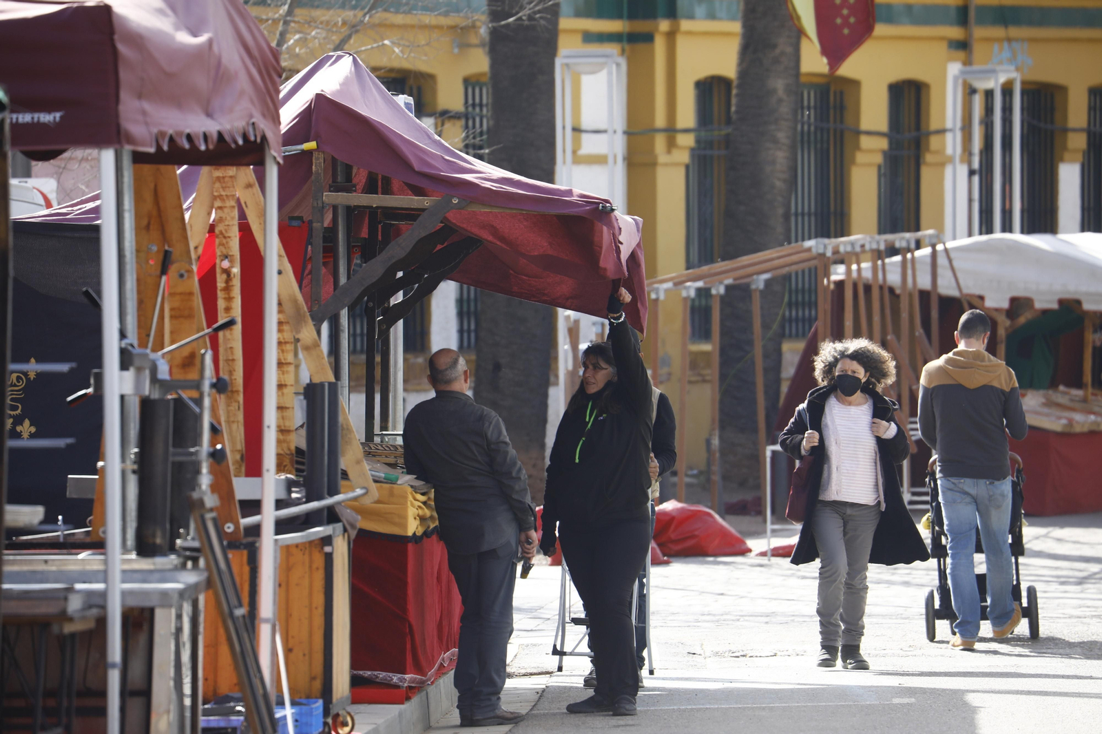 Así son los preparativos del Mercado Renacentista de Córdoba