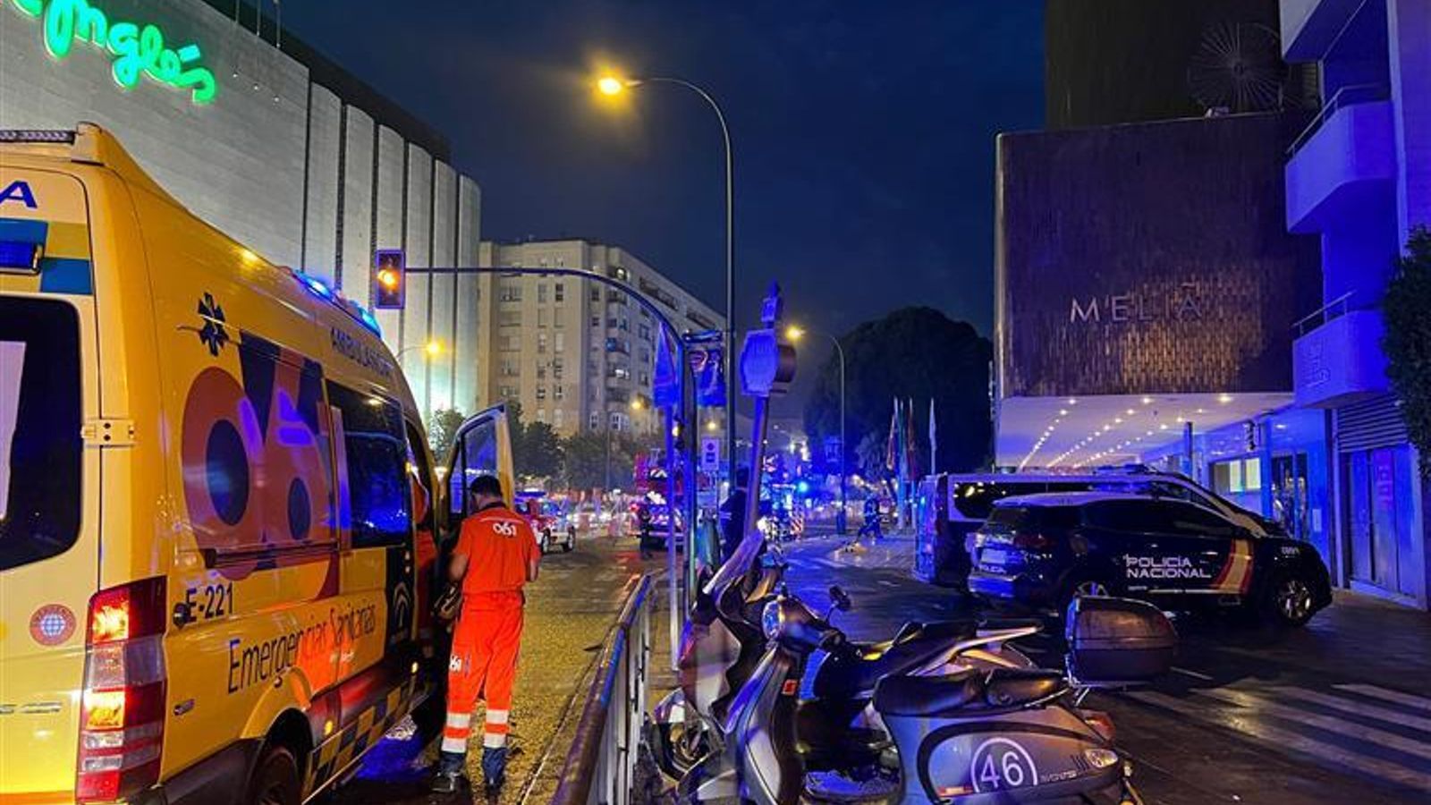 Incendio en el hotel Los Lebreros