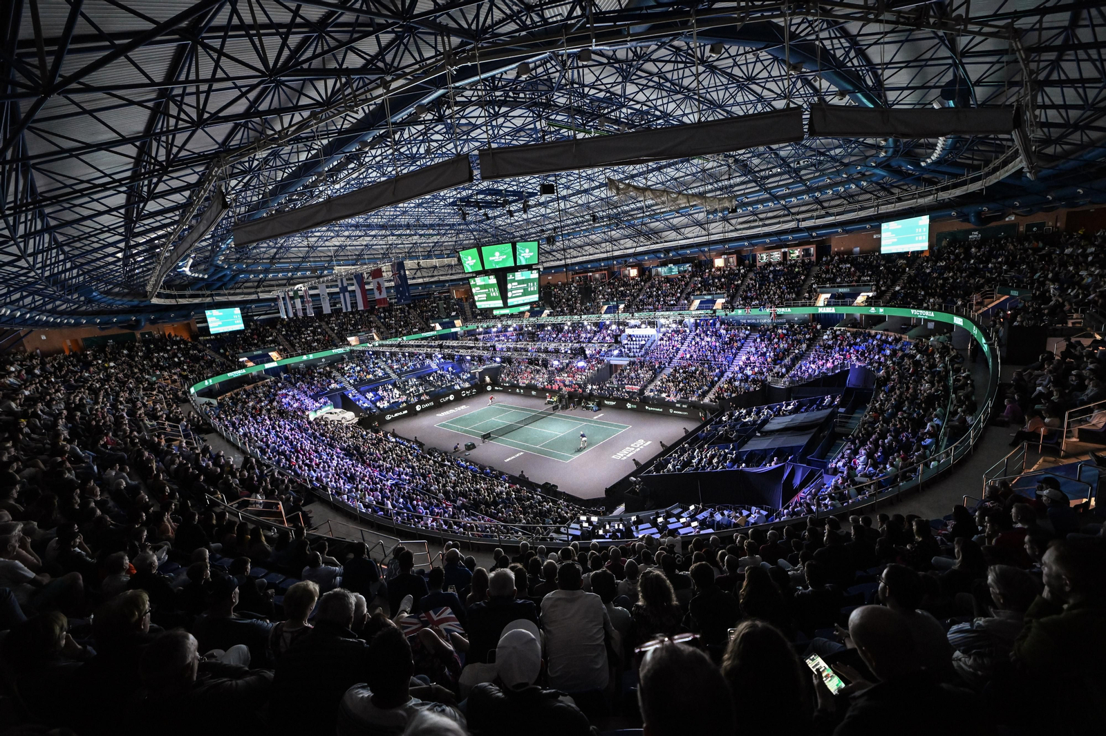 Perspectiva del Martín Carpena durante la Copa Davis.