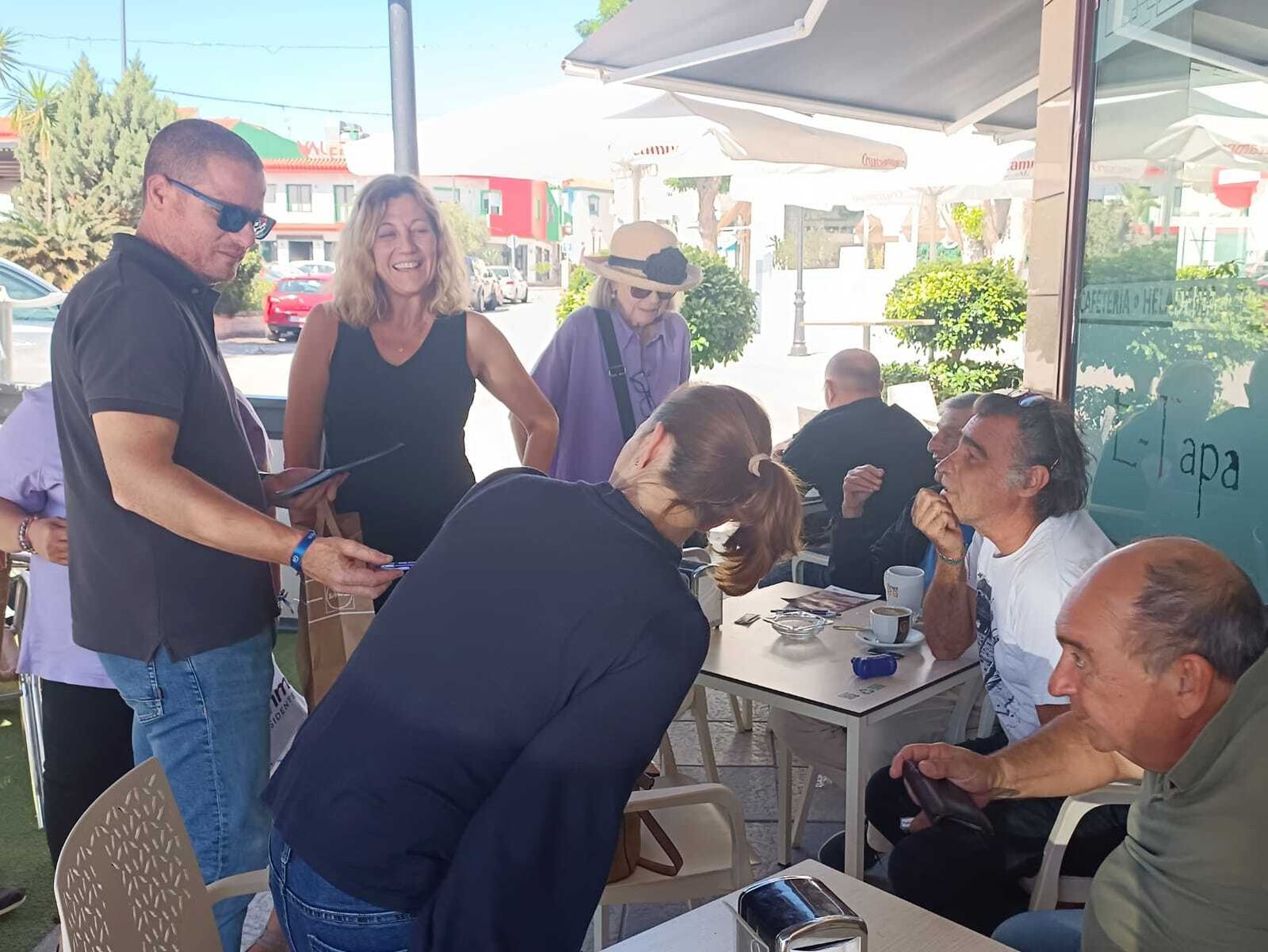 La visita de Dani Rodríguez a Pueblo Nuevo.