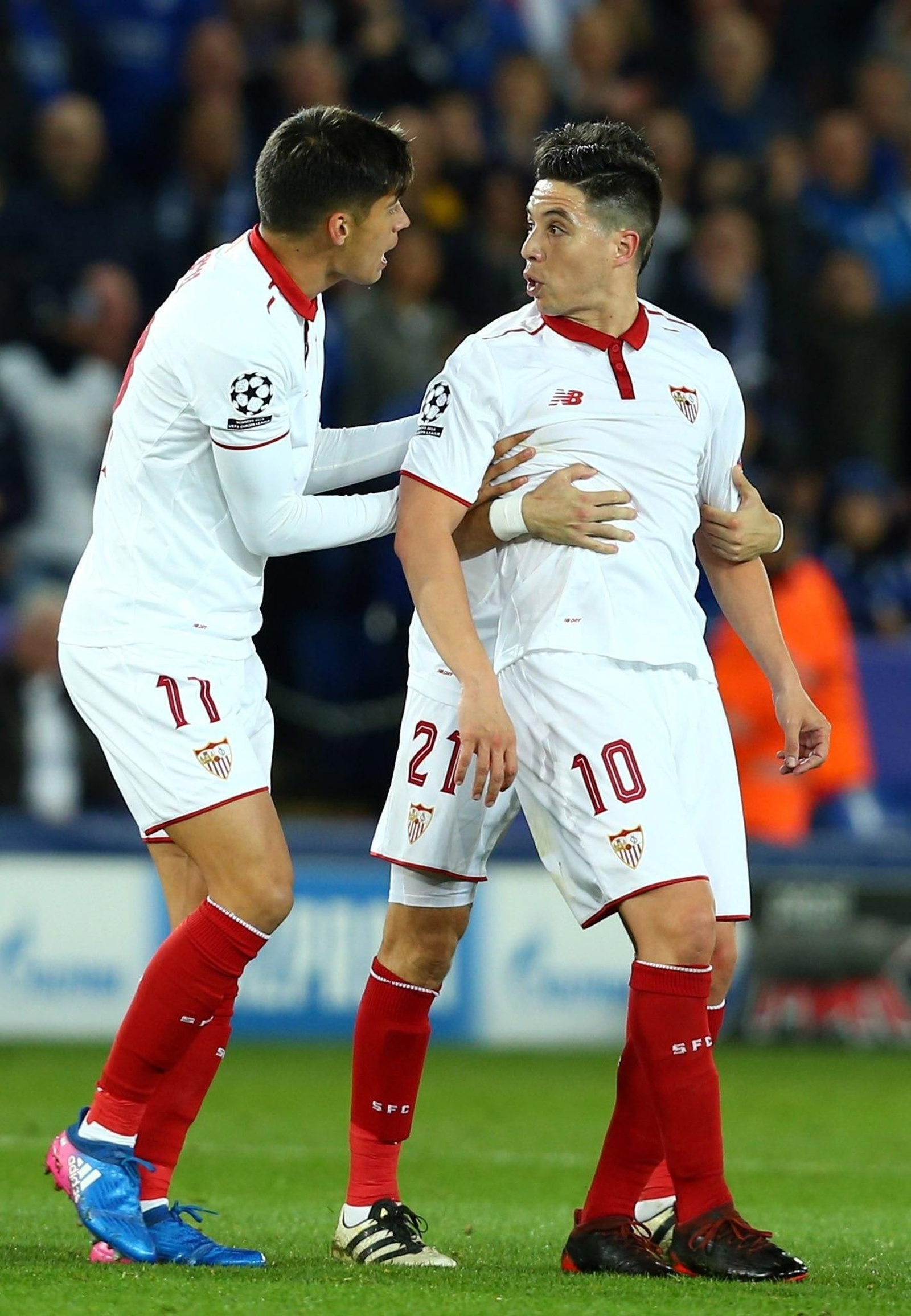 El Leicester-Sevilla FC, en imágenes