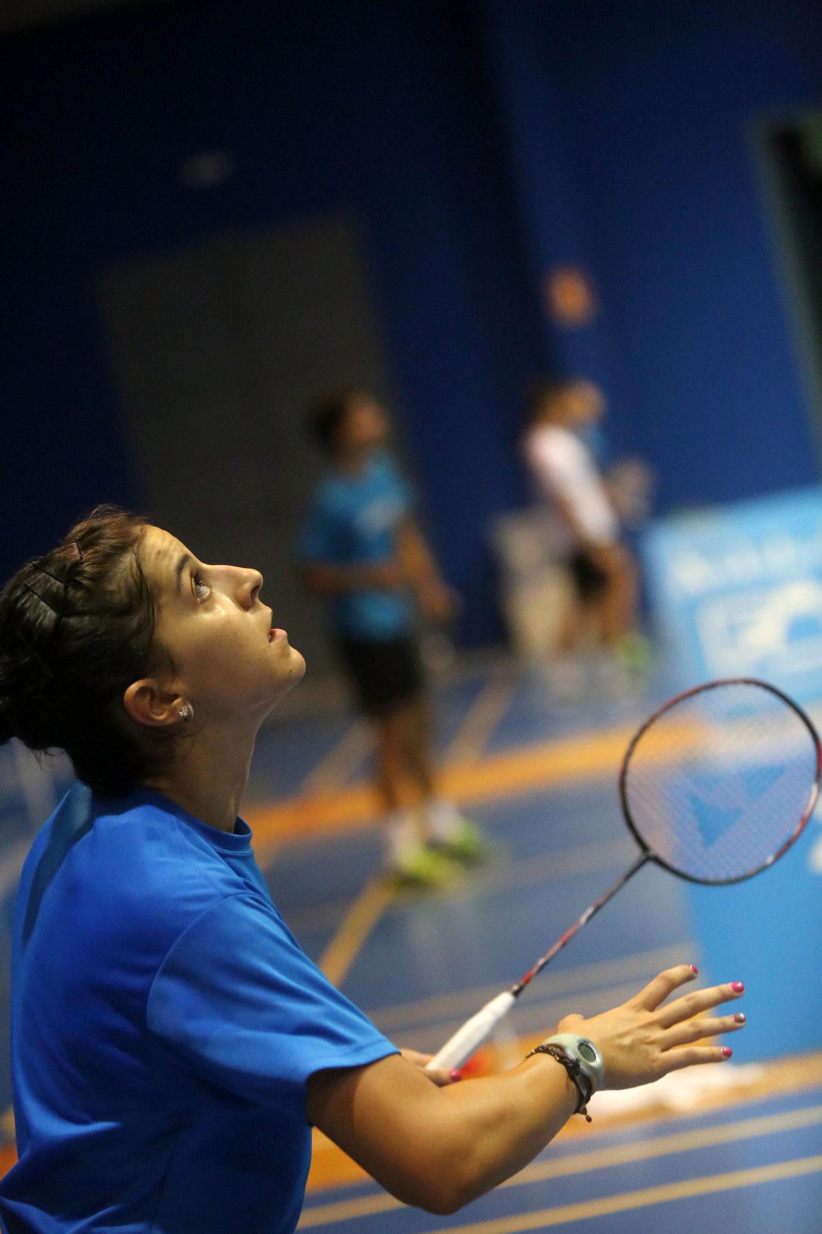 Imágenes de Carolina Marín en el palacio de deportes