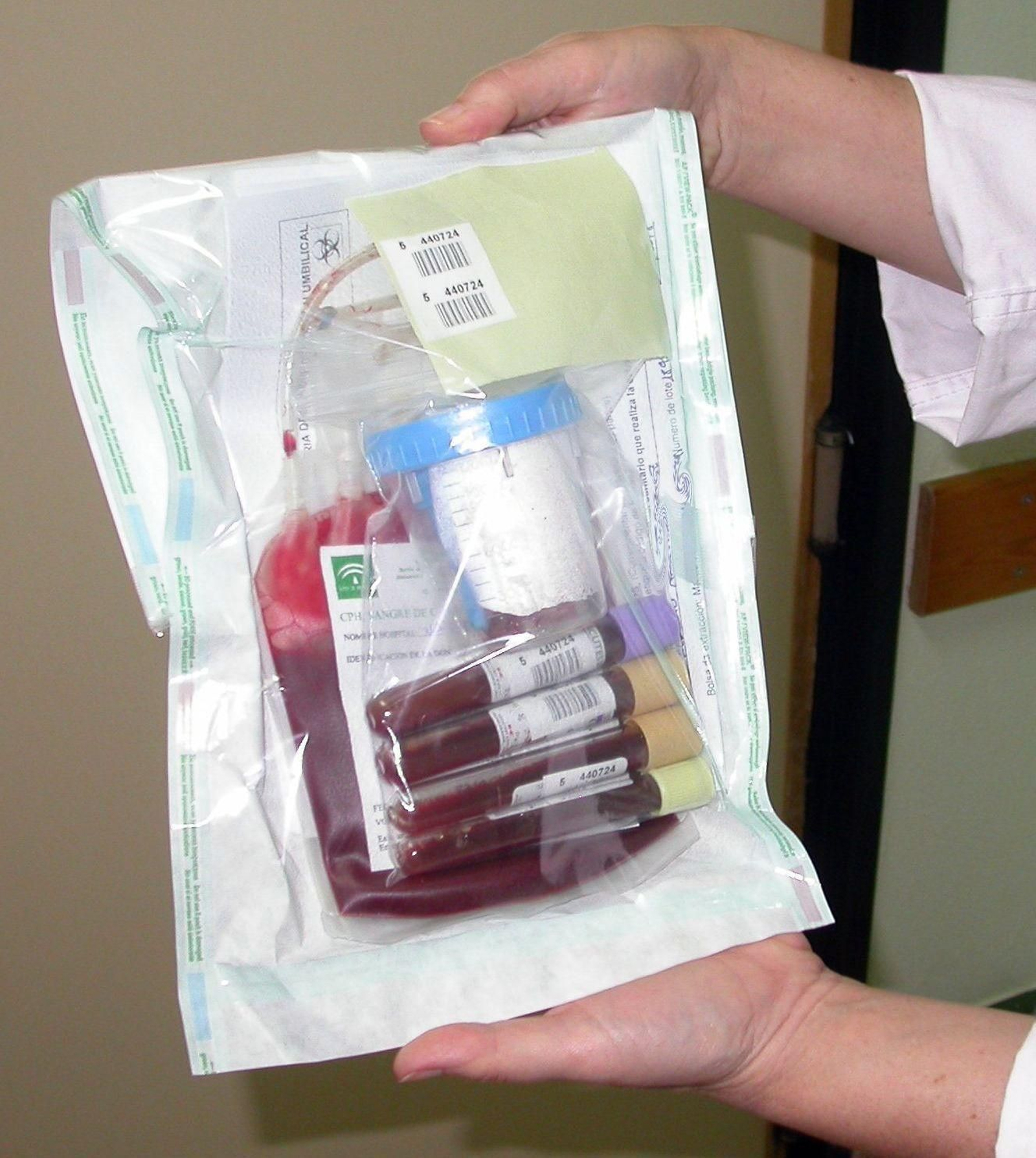 El kit utilizado para la extracción de células madre de cordón umbilical.