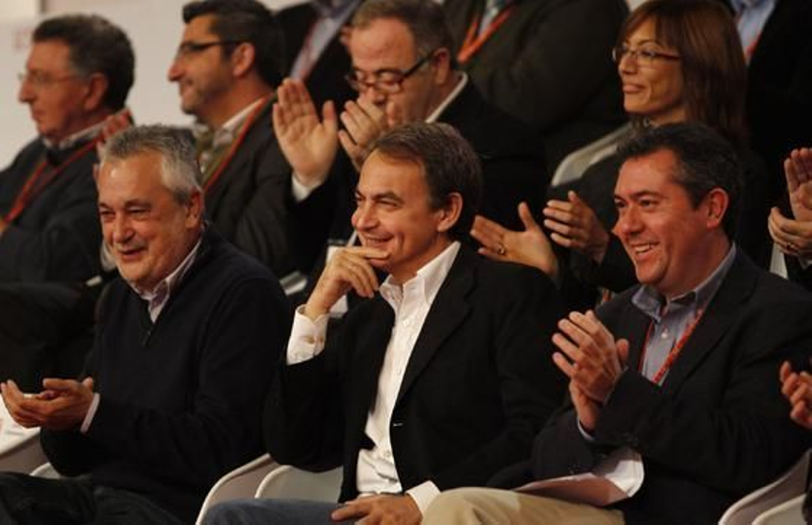 Griñán, Zapatero y Espadas. / Antonio Pizarro