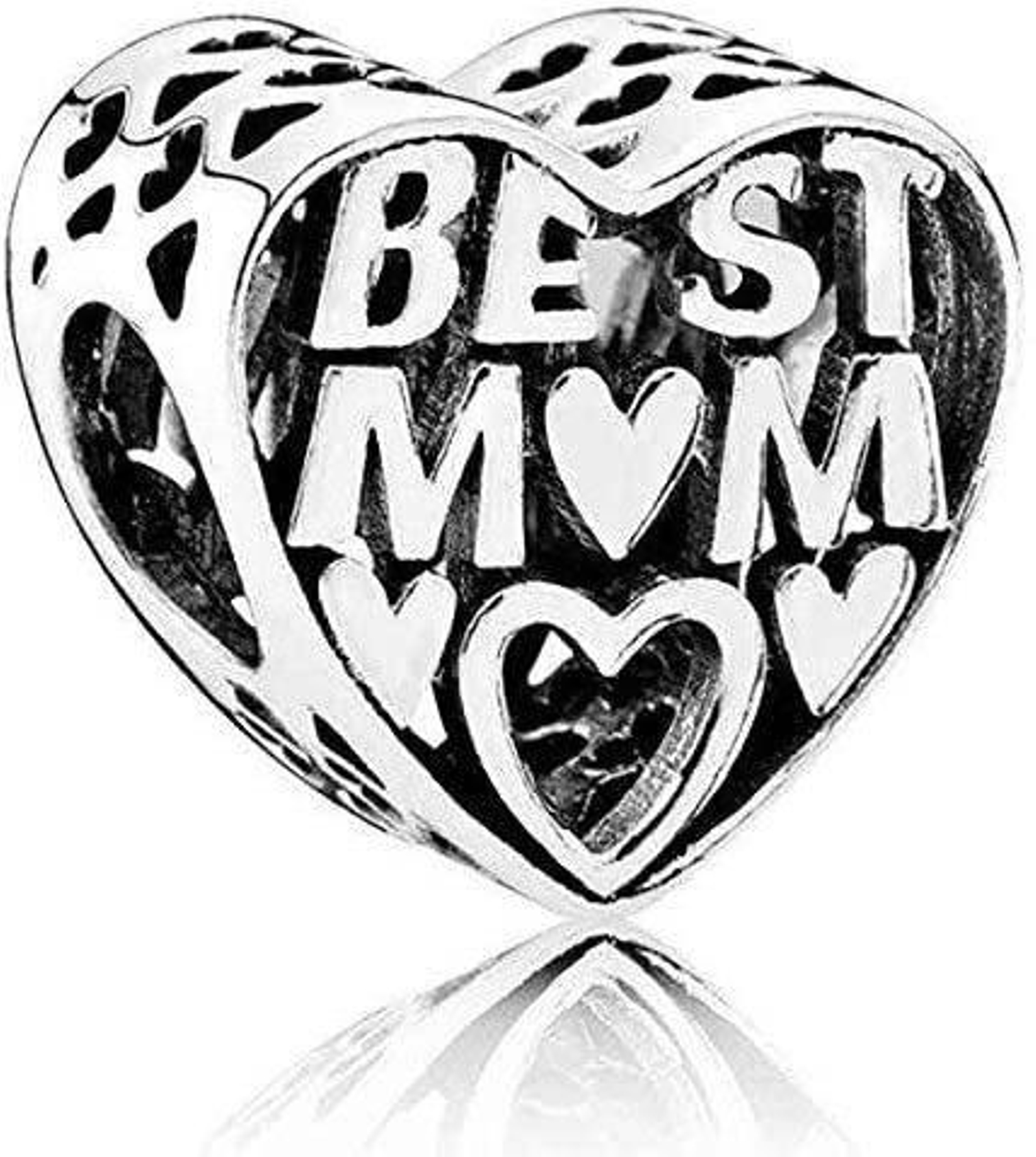 Charm con mensaje "Best mum", un bonito regalo para el Día de la Madre