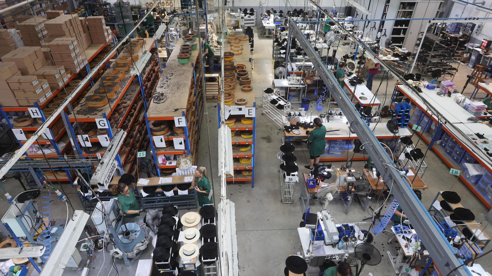 Vista cenital de la fábrica de Fernández y Roche en Salteras.