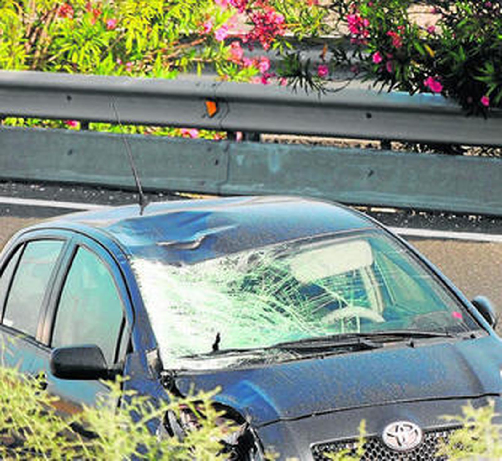 Estado en el que quedó el vehículo tras el fatal atropello.