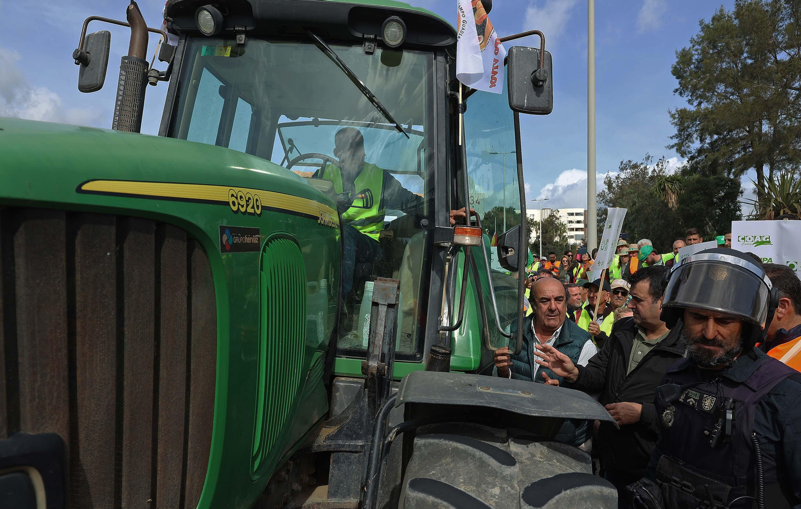 Imágenes de las protestas de los agricultores en Algeciras