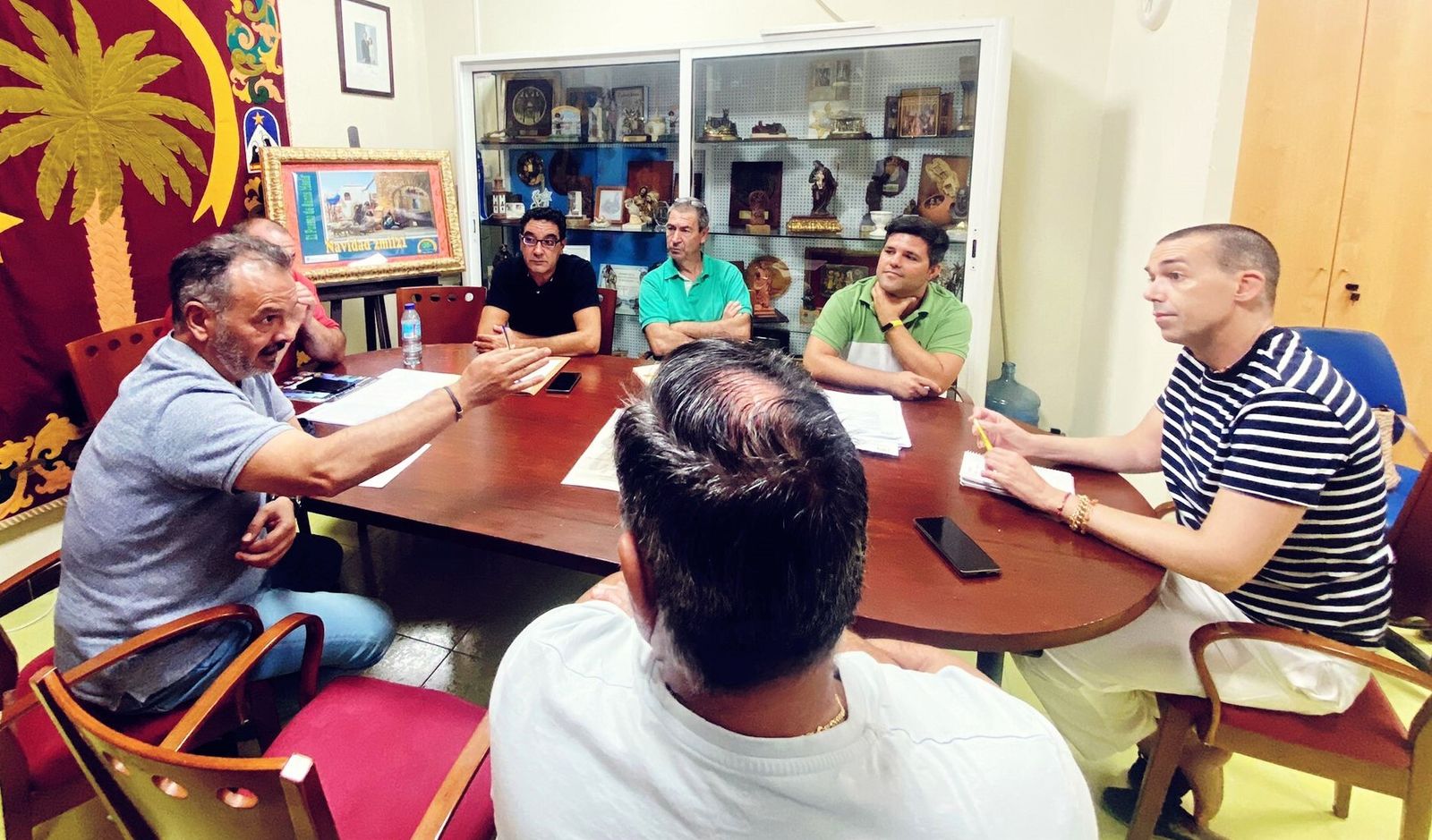 Una imagen de la reunión celebrada en la sede de los belenistas.