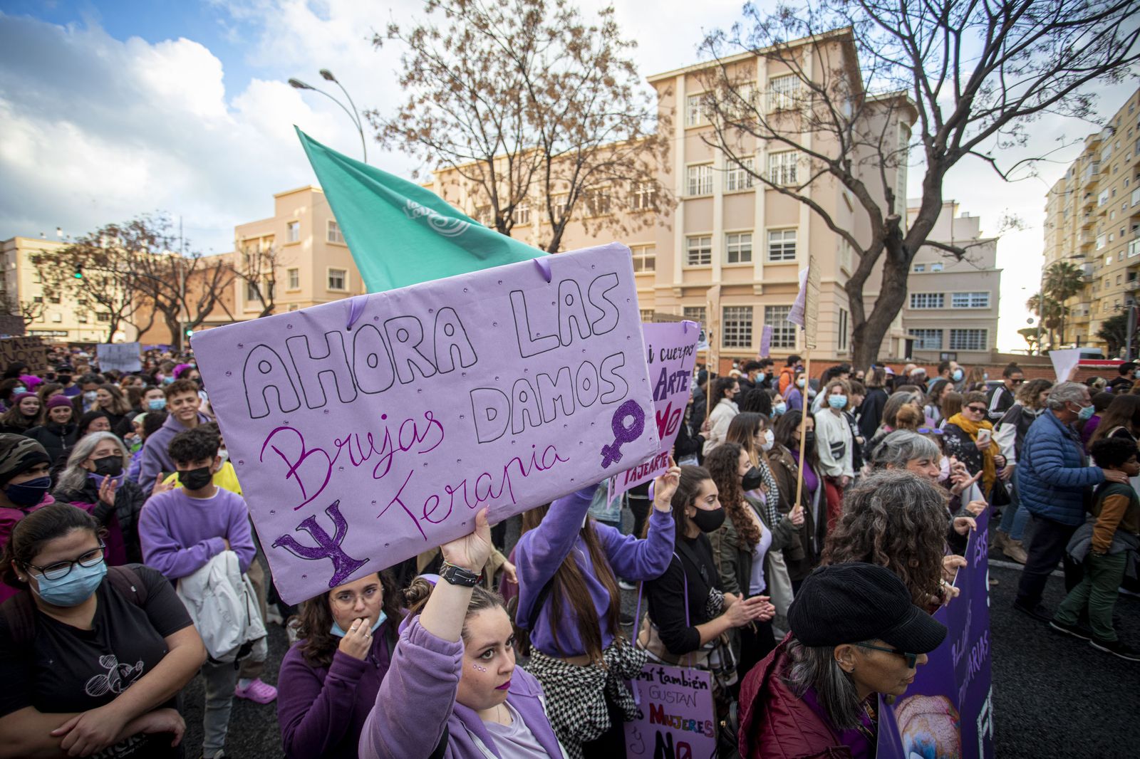 Imágenes de la manifestación del 8M en Cádiz