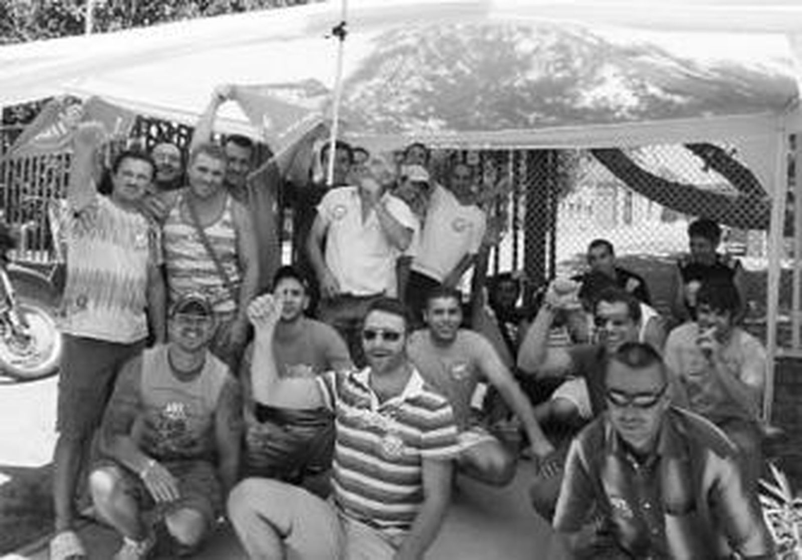 Los trabajadores de Evesa, durante la concentración.