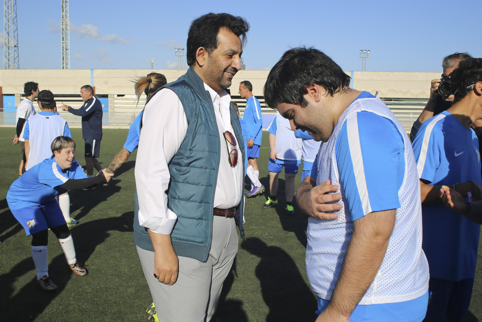 Las fotos del jeque Al-Thani con el Málaga Genuine