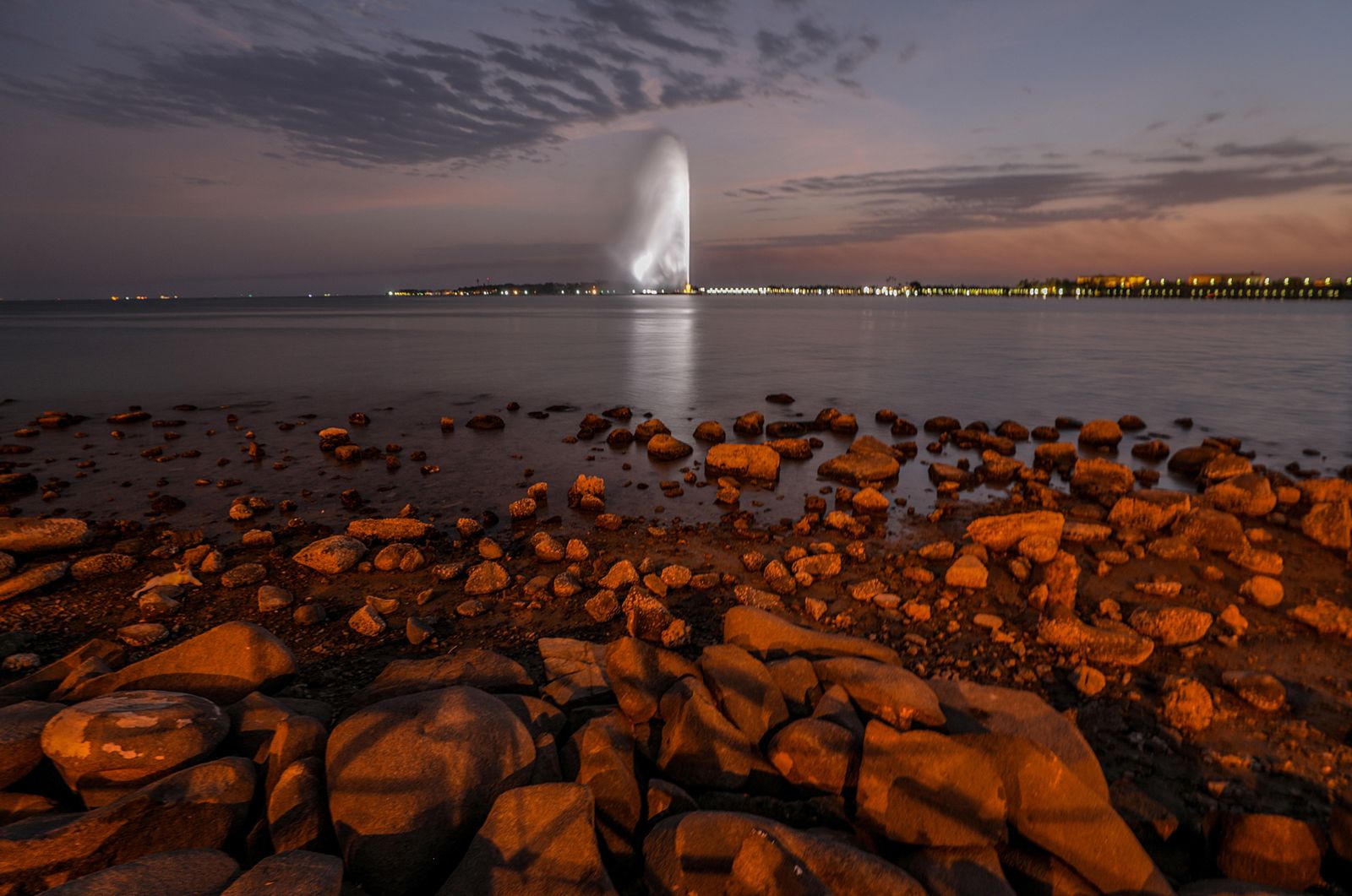 Puesta de sol en el Mar Rojo.
