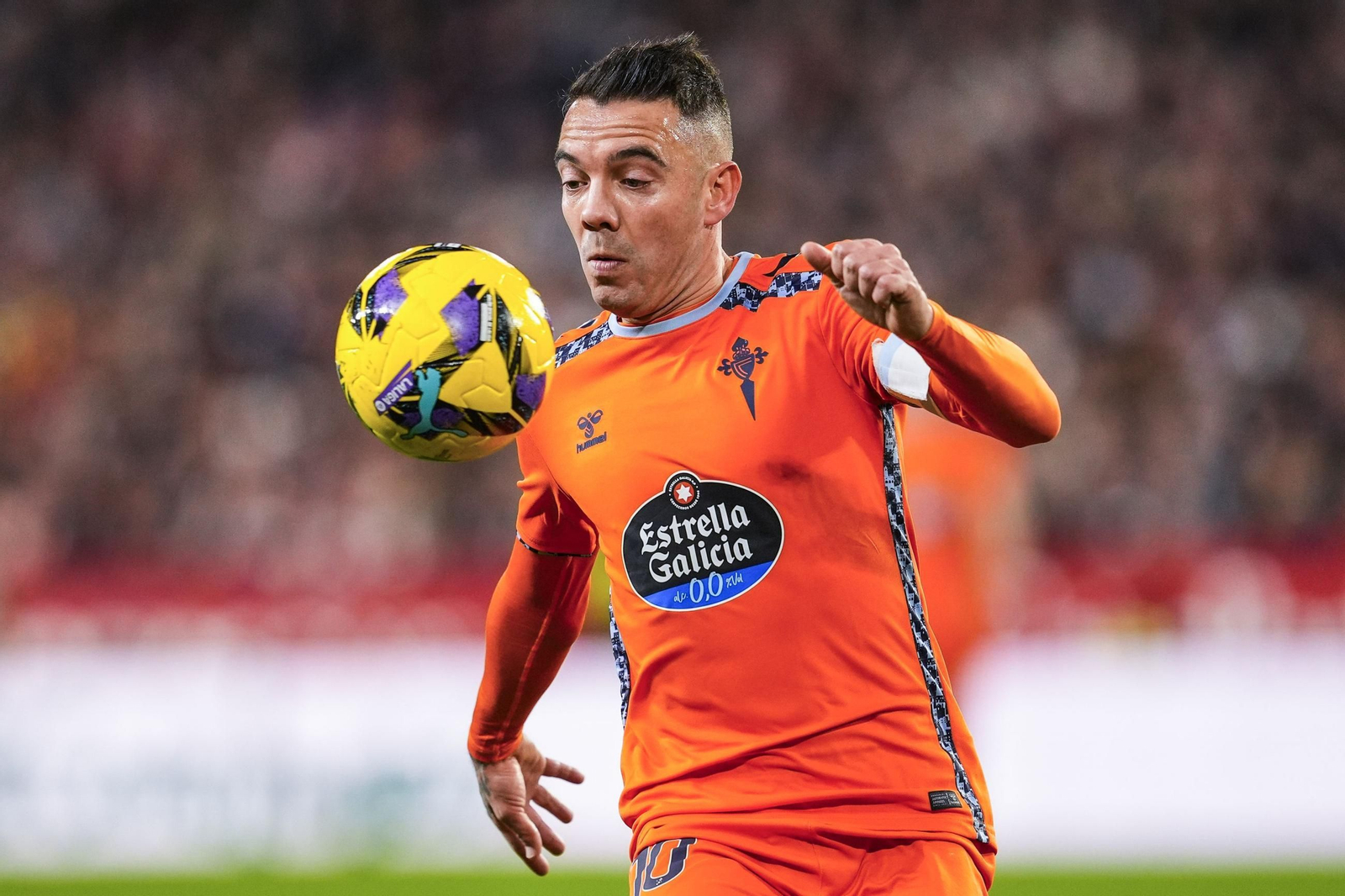 Iago Aspas, en el partido ante el Sevilla disputado en el Sánchez-Pizjúan a mediados de diciembre. Iago Aspas, en el partido ante el Sevilla disputado en el Sánchez-Pizjúan a mediados de diciembre.
