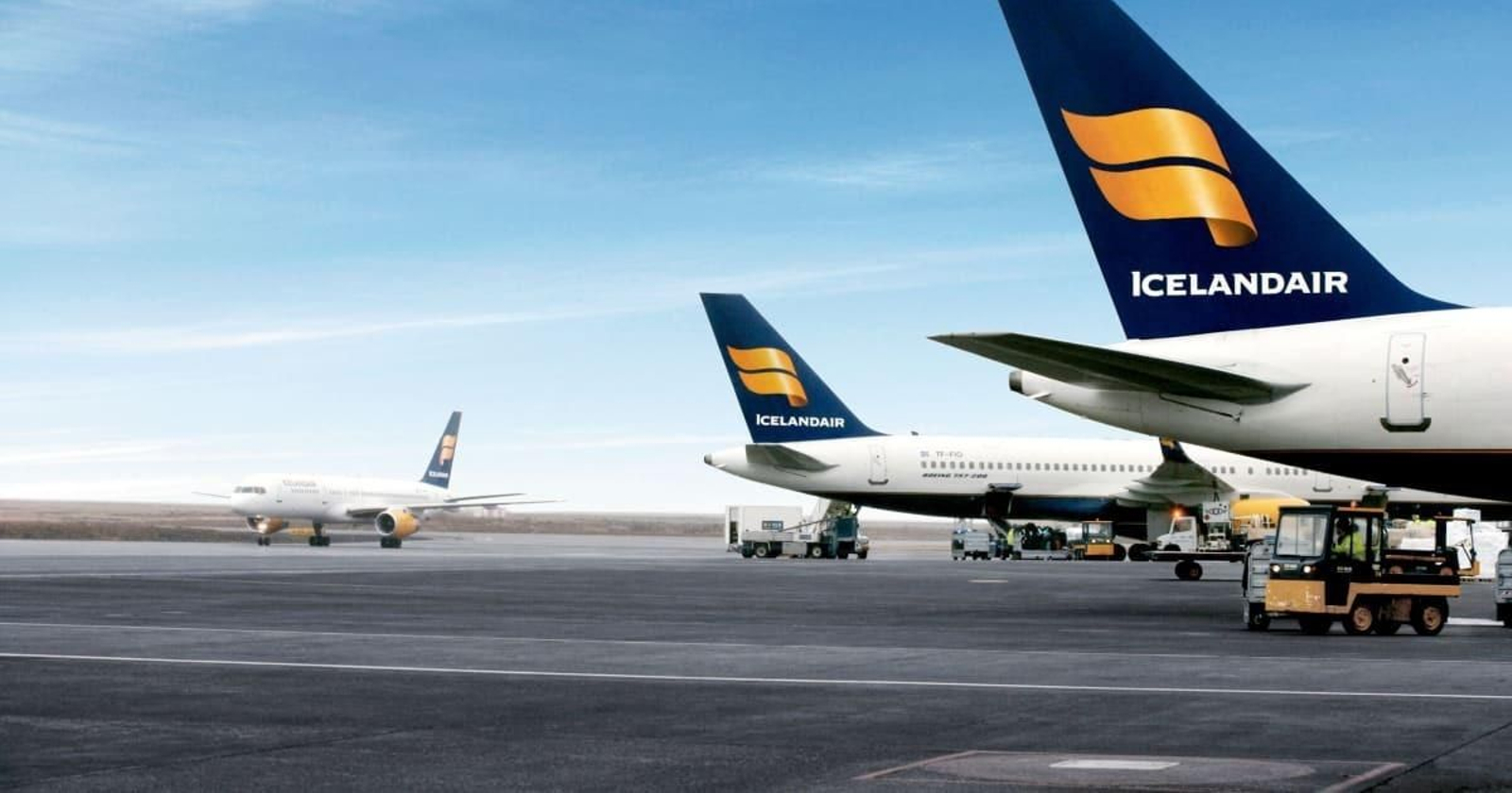 Aviones de la compañía Icelandair.