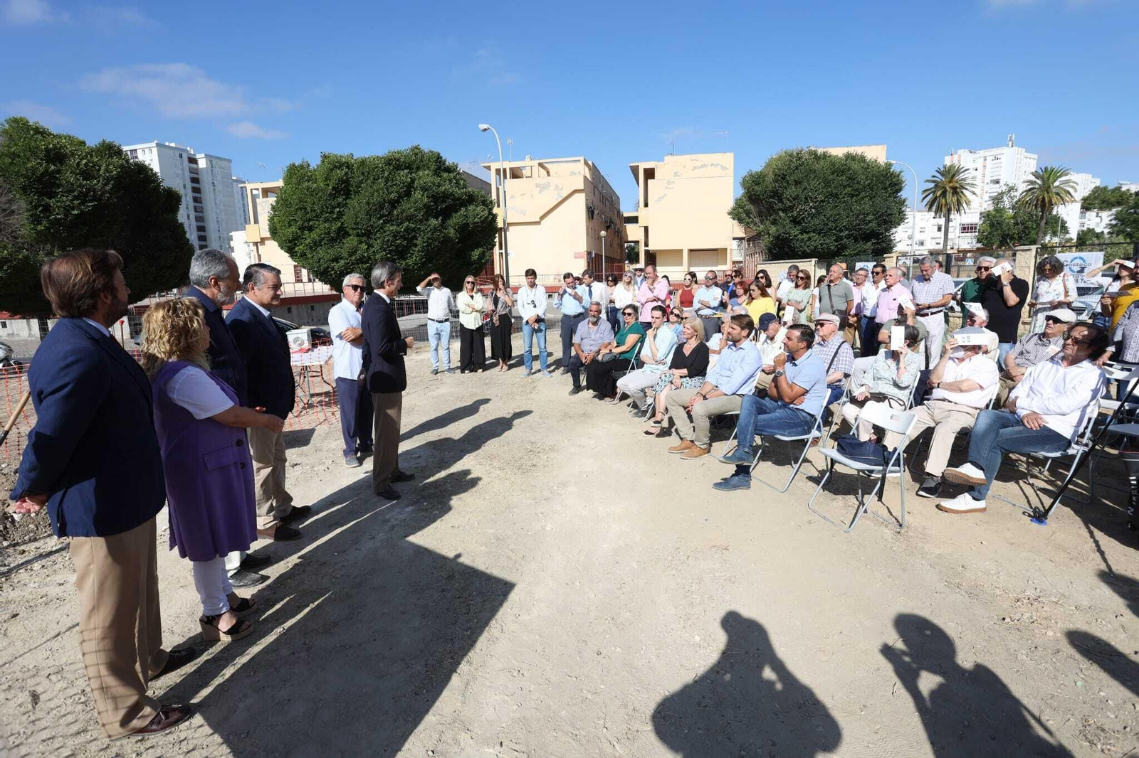Acto de colocación de la primera piedra de la futura sede de Proyecto Hombre en Jerez