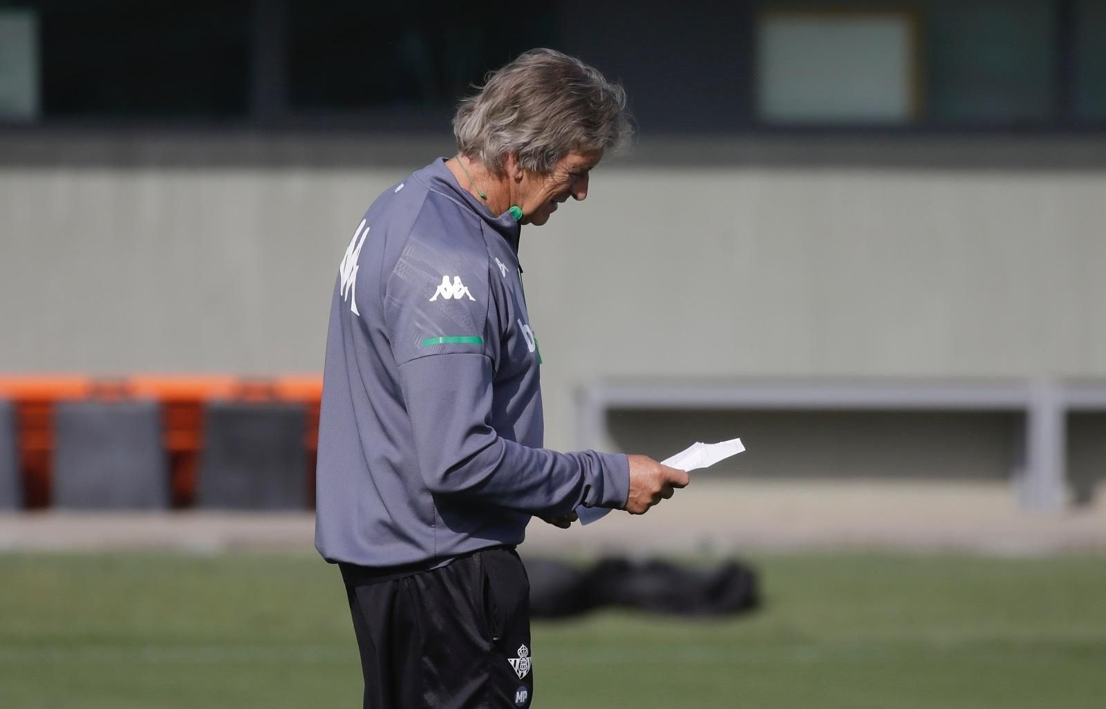 Pellegrini, en un momento de la sesión matinal de este viernes.