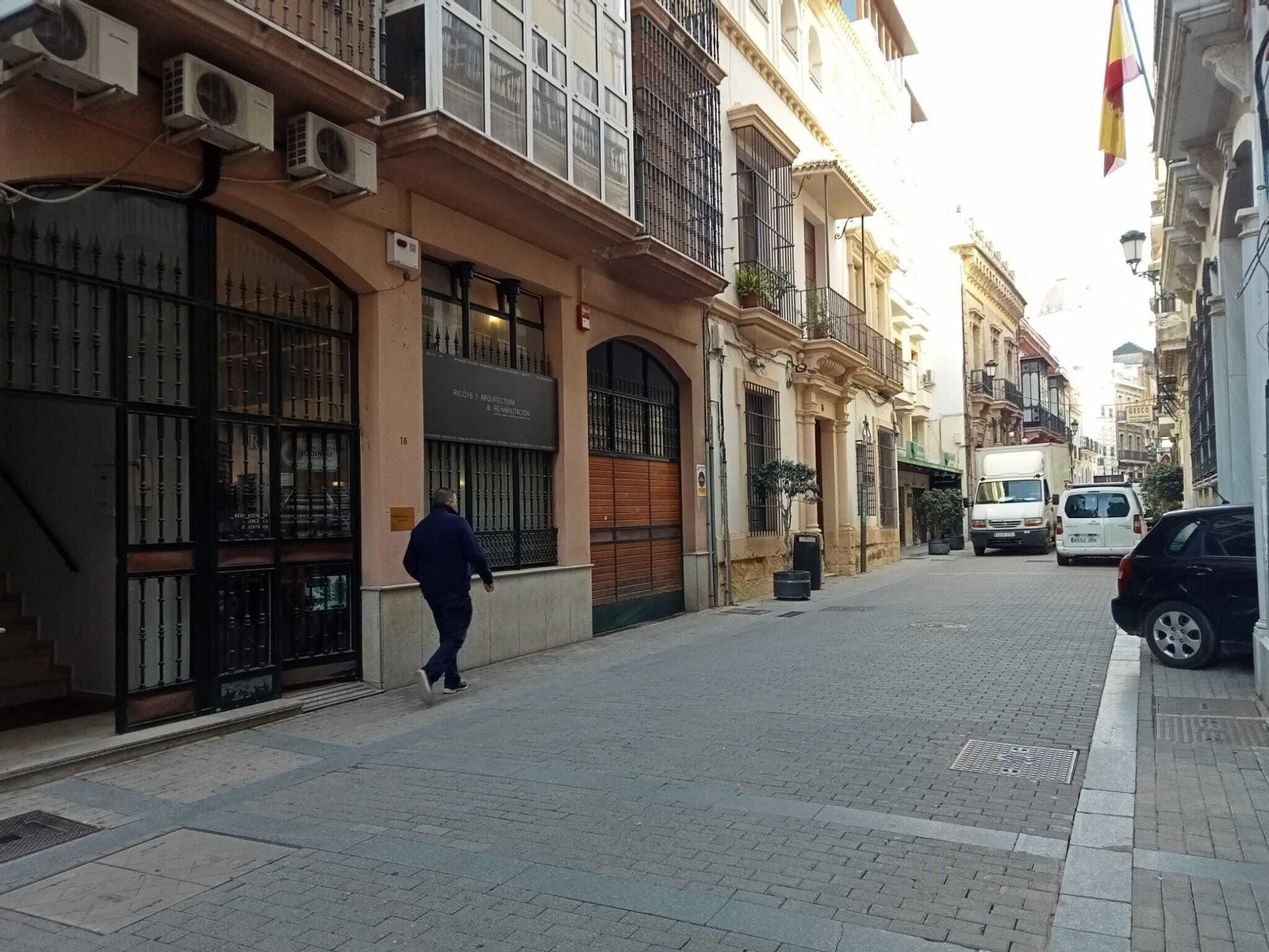 La zona de la calle Rico en la que apareció el bebé abandonado.