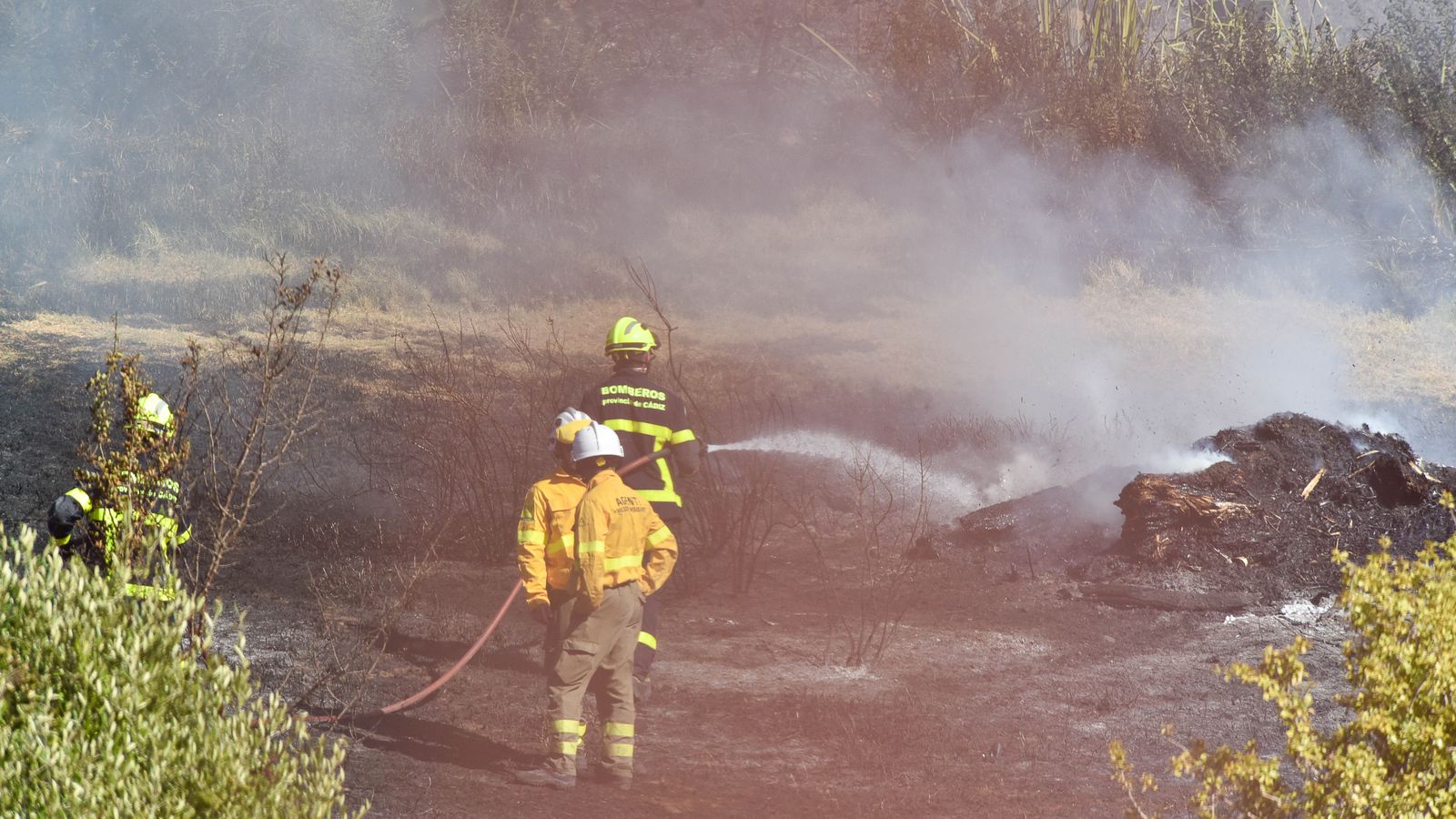 Las fotos del incendio en la barriada de San Bernabé