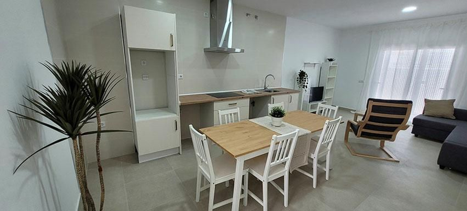 Uno de los apartamentos que se comercializa en el edificio Bolera, en Valdelagrana.