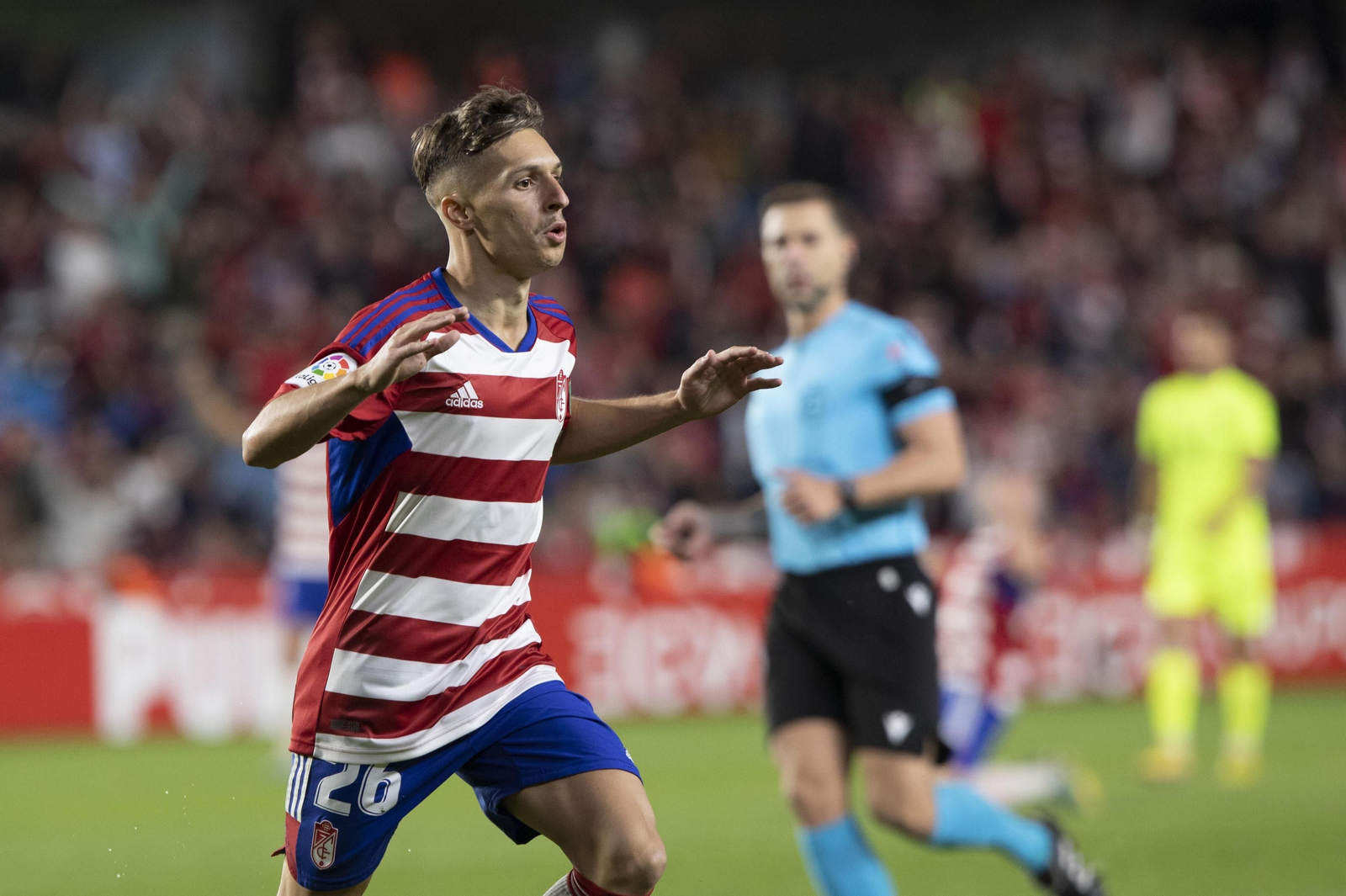 Bryan Zaragoza, durante el partido ante el Leganés