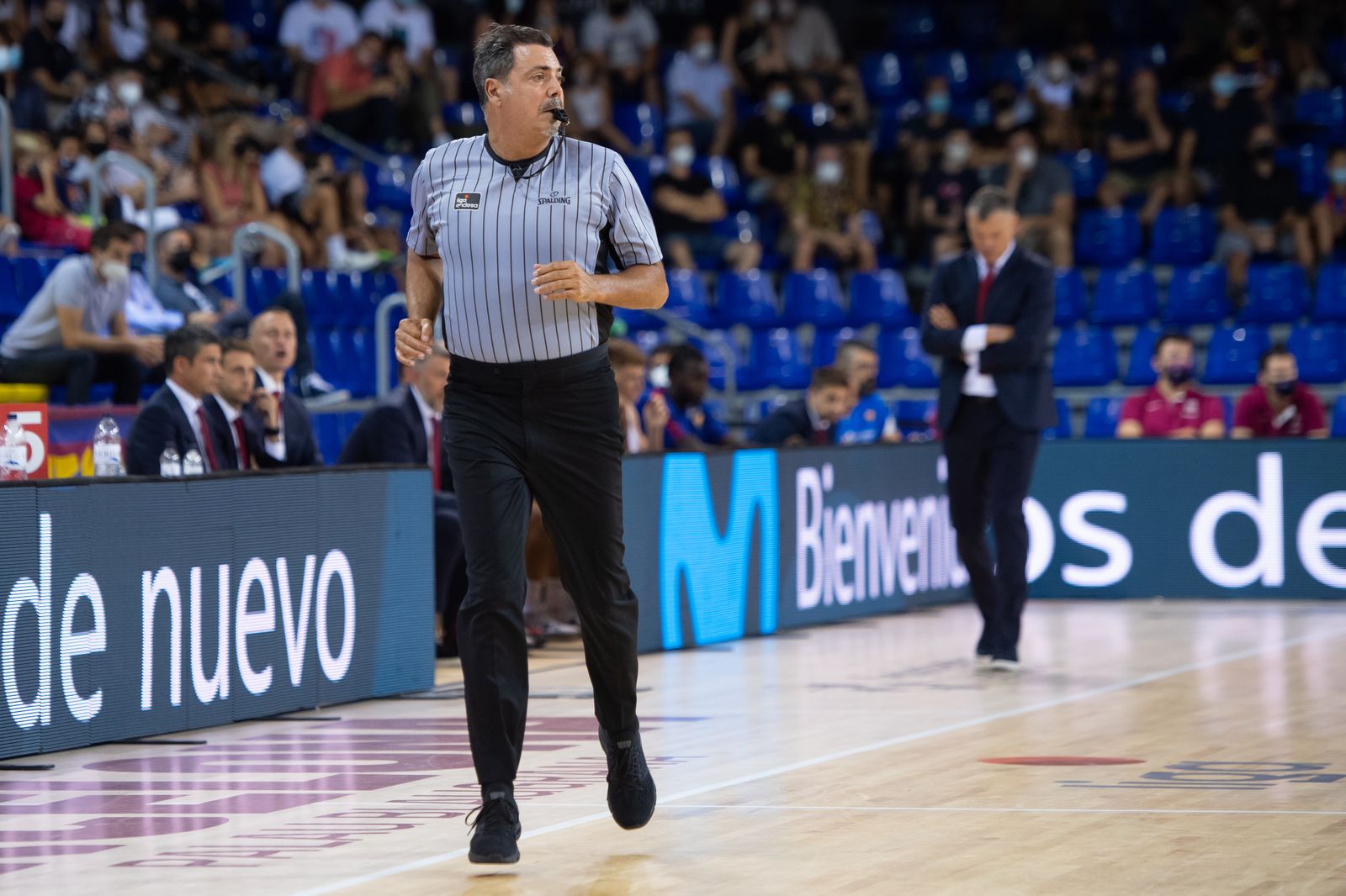Hierrezuelo, en un partido en el Palau Blaugrana.