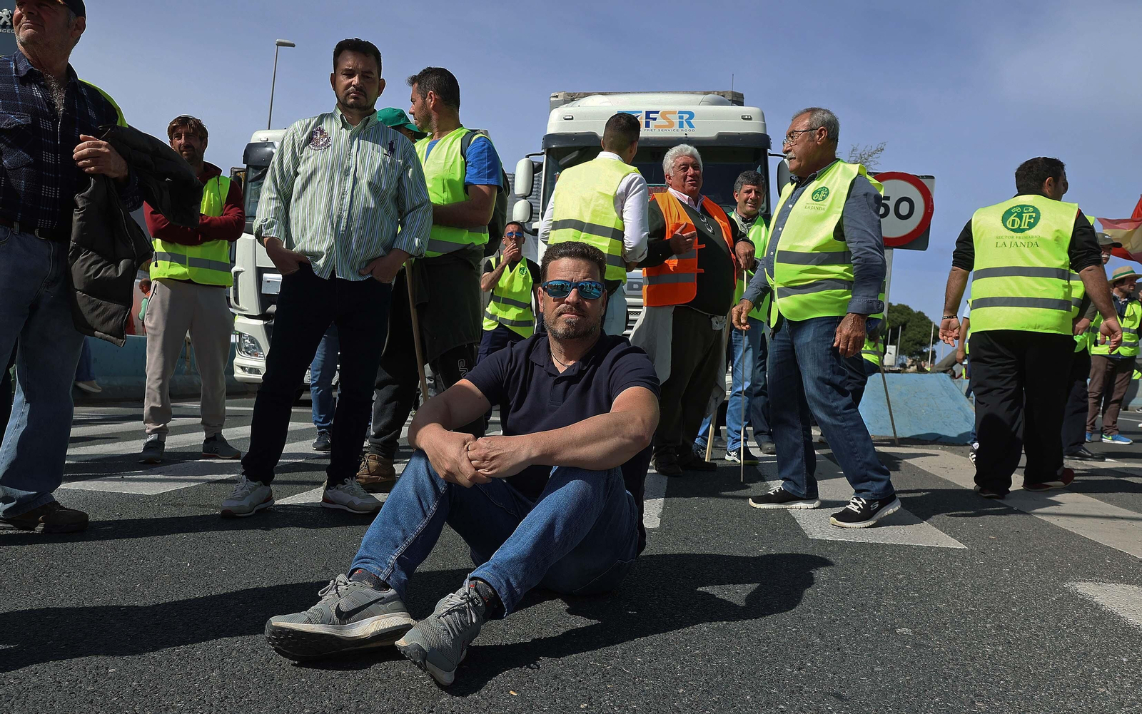 Imágenes de las protestas de los agricultores en Algeciras