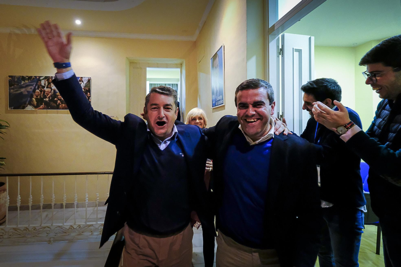 Celebración en la sede del PP gaditano.
