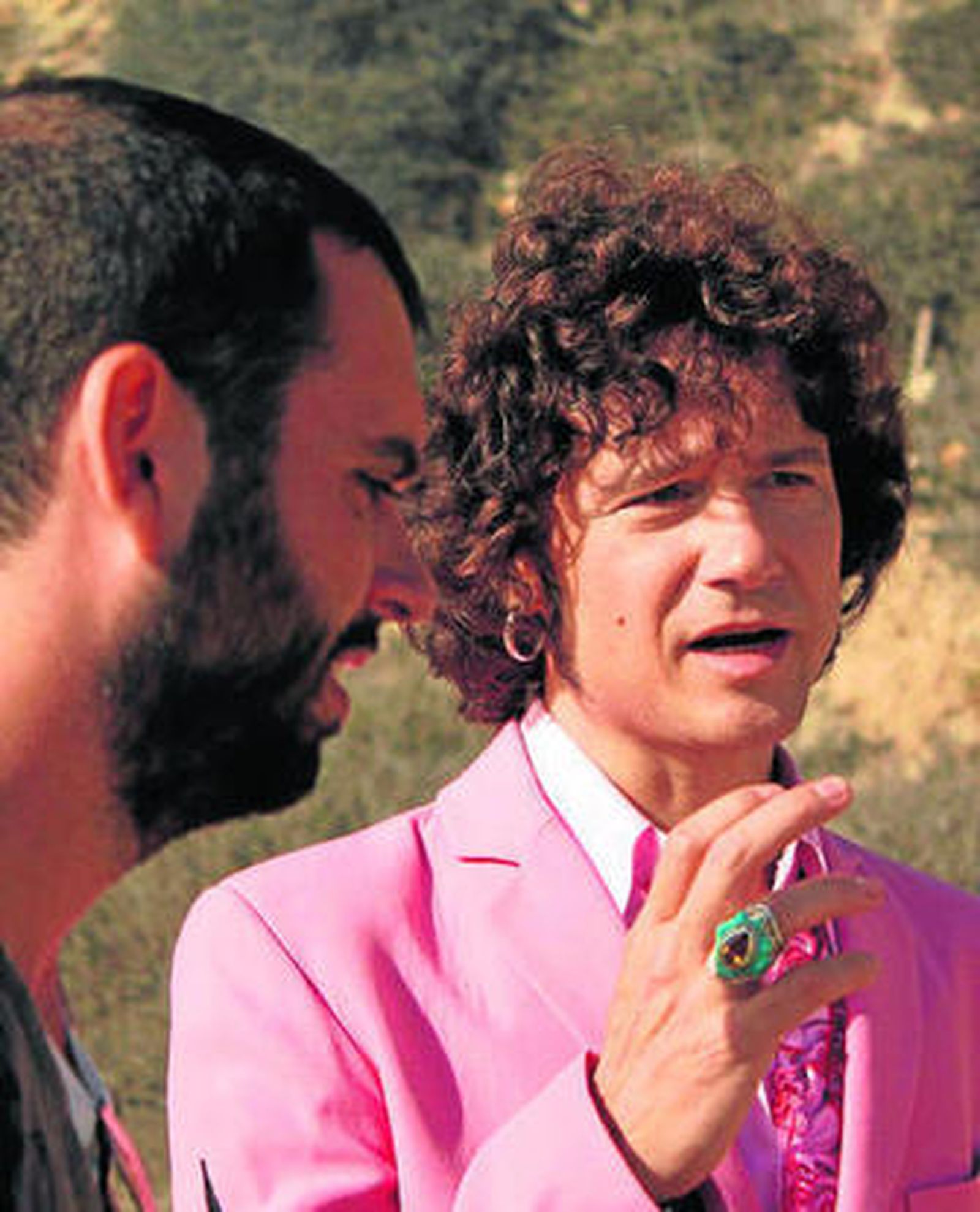 Imagen de archivo de la grabación del mediometraje con Alexis Morante y Enrique Bunbury.