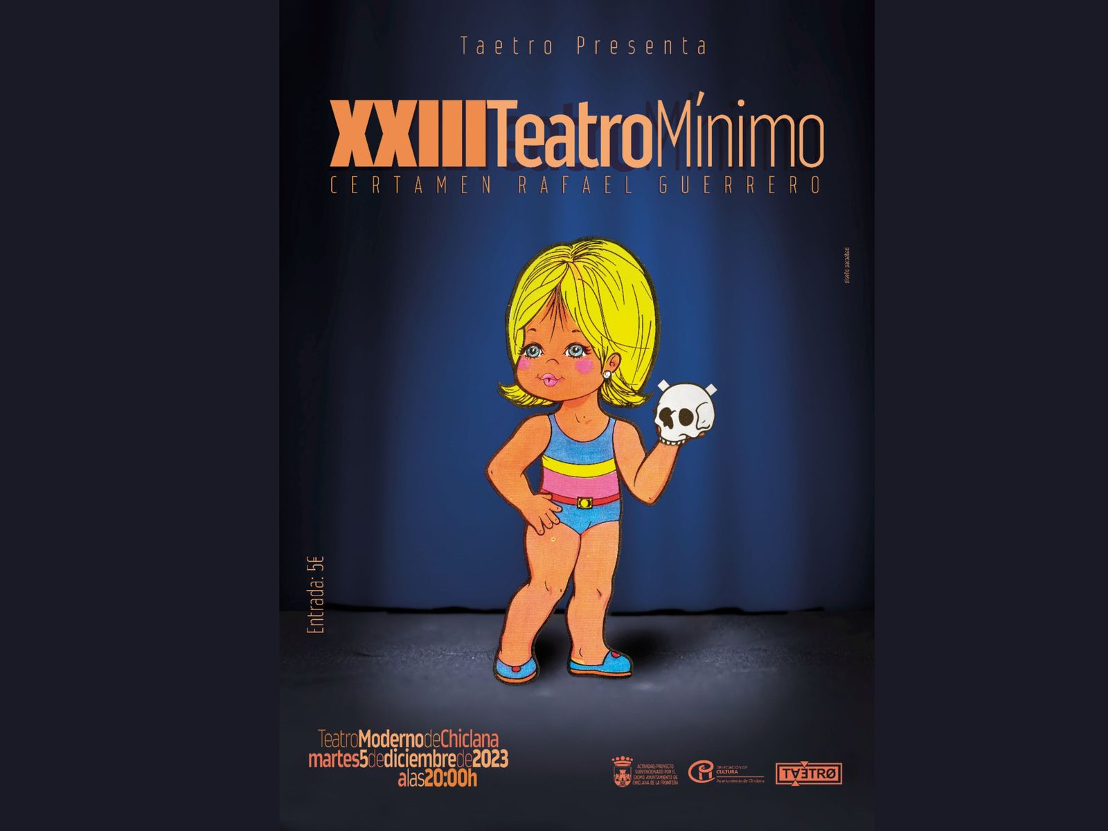 Cartel anunciador de la función.