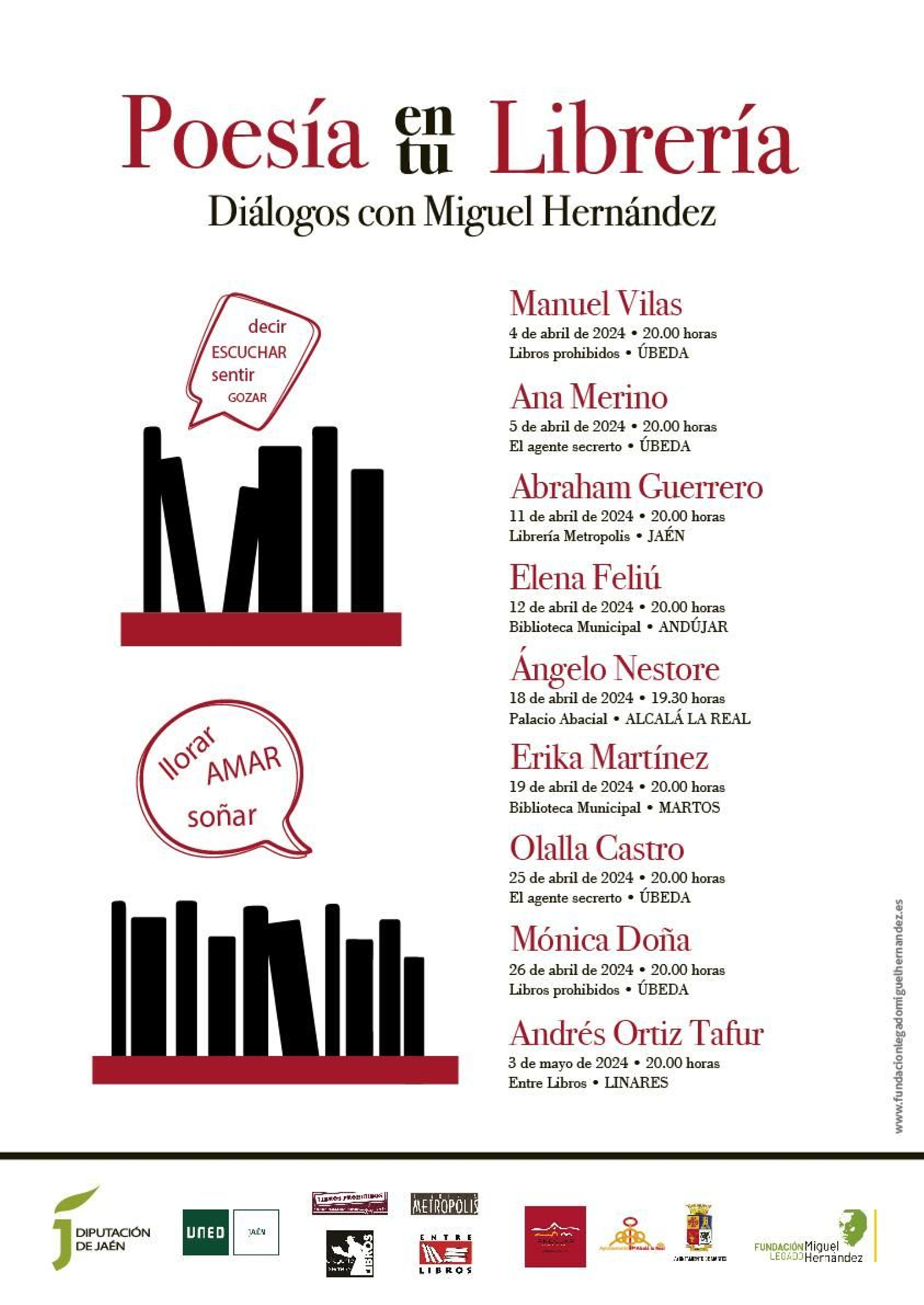 La tercera edición de Poesía en tu Librería comprende nueve fechas por toda la provincia.