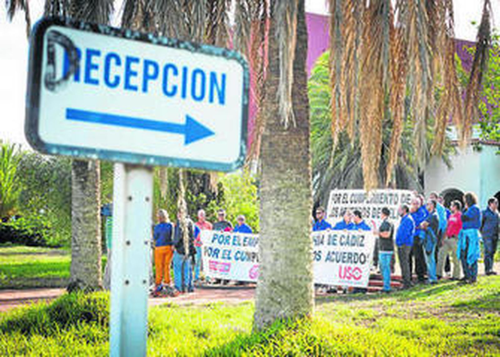 Imagen de archivo de una de las protestas de los ex trabajadores de Delphi dentro de la antigua fábrica.