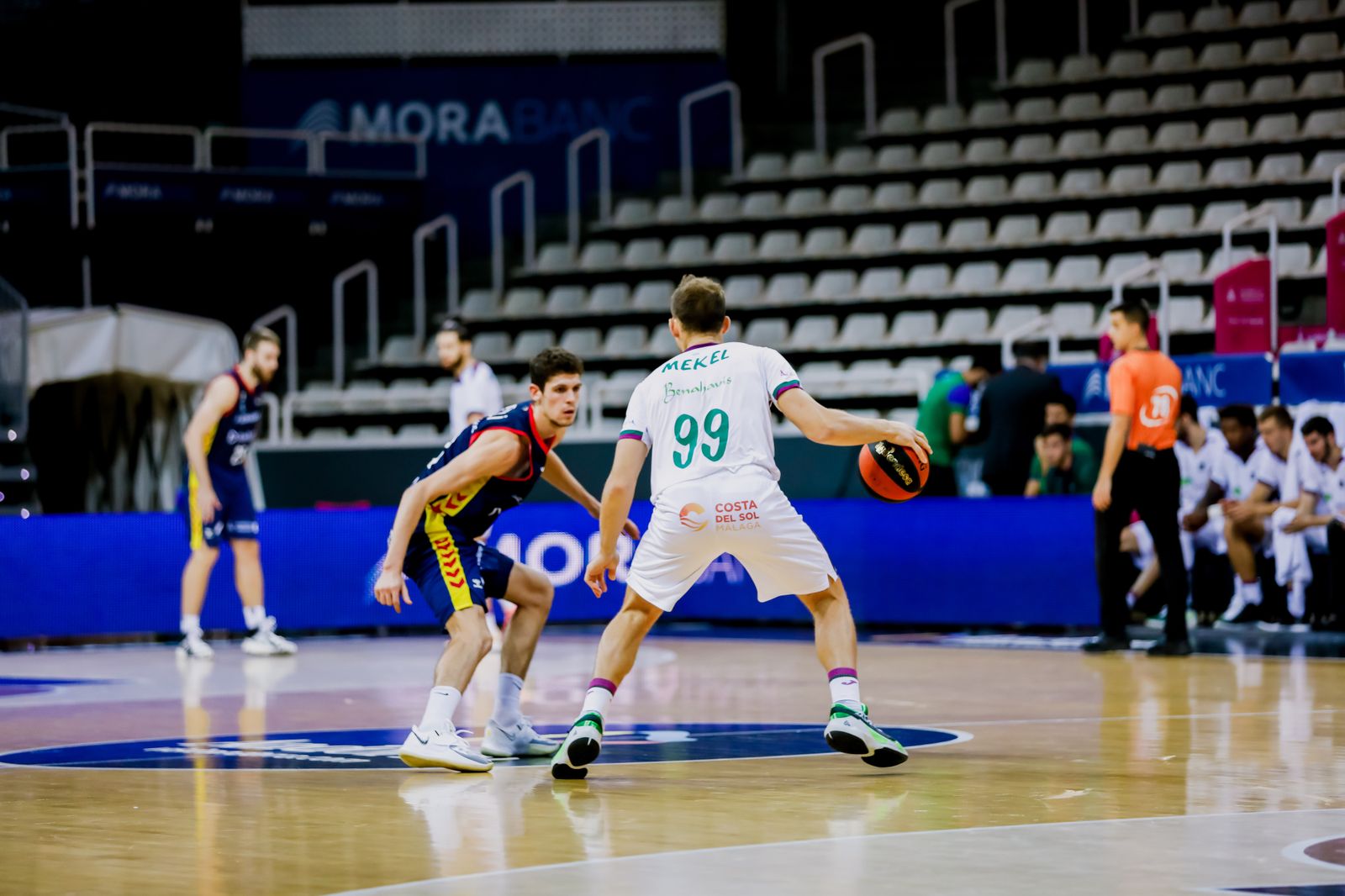 Gal Mekel, con el Unicaja frente al Morabanc Andorra, su nuevo equipo.