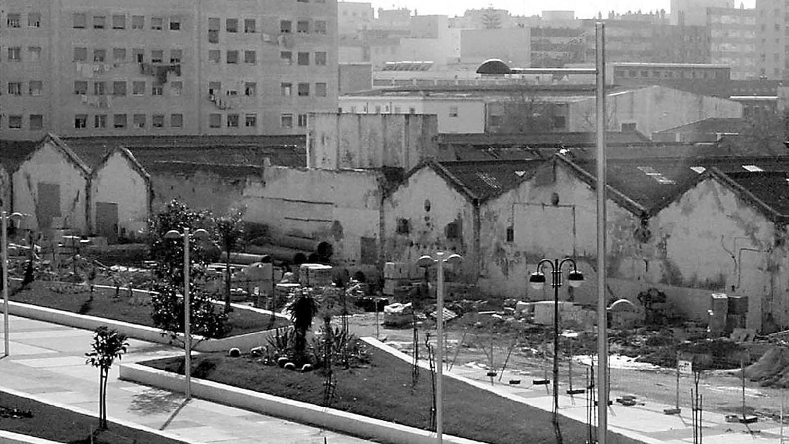 Las antiguas naves de Segunda Aguada, antes de su derribo
